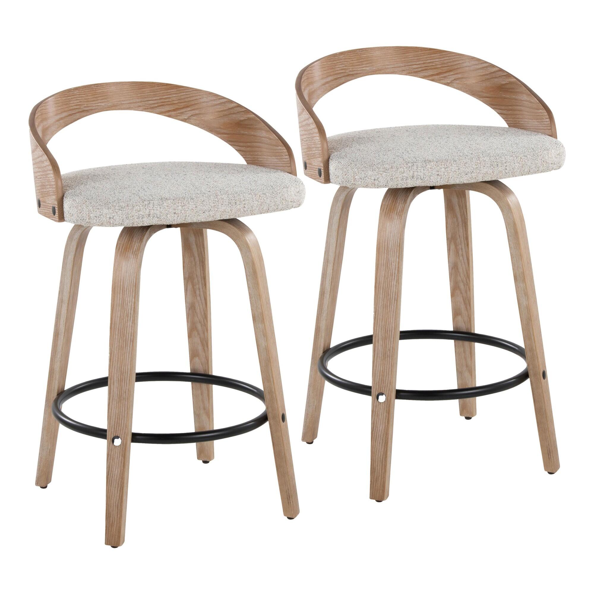 LumiSource Grotto Counter Height Bar Stool (Set of 2), , large
