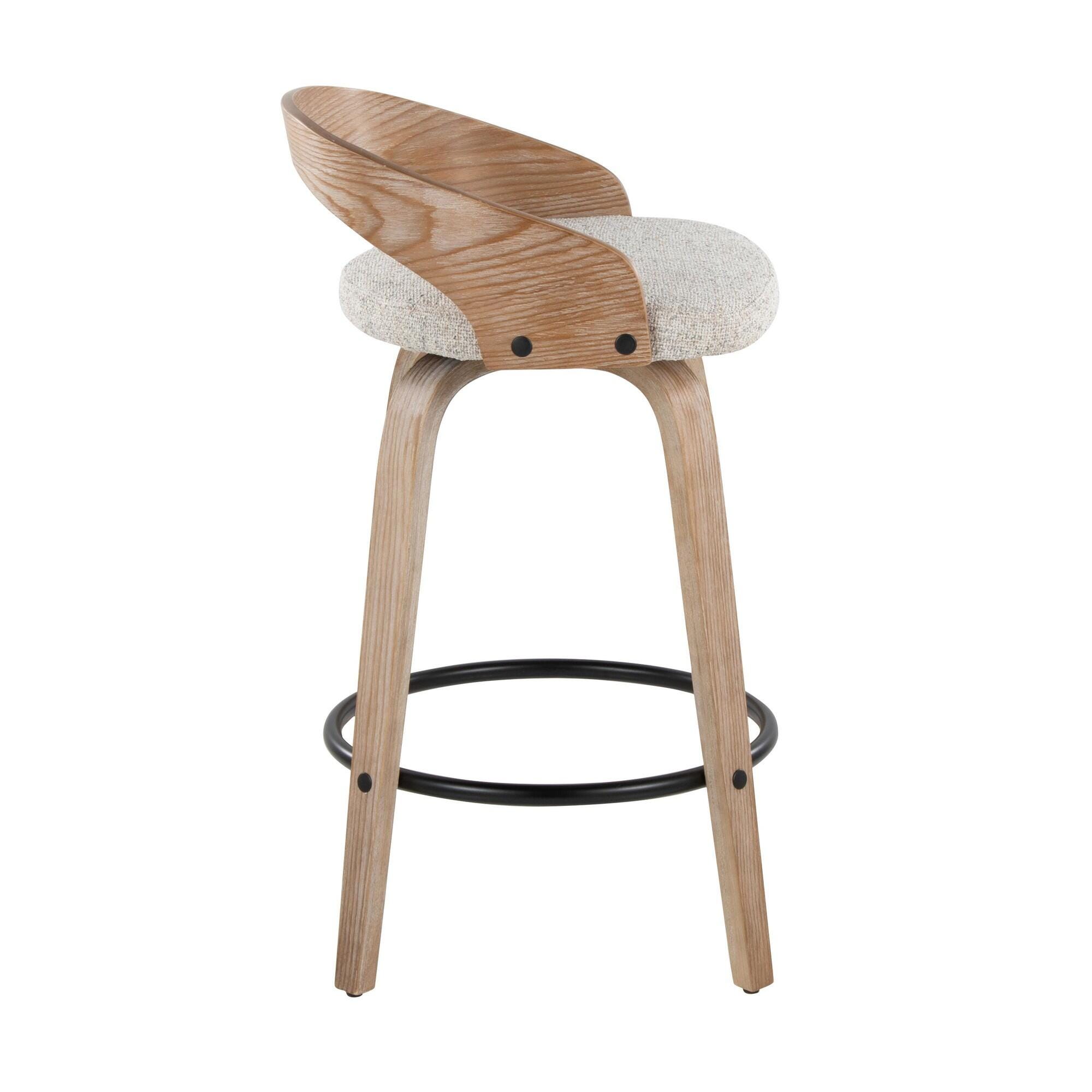 LumiSource Grotto Counter Height Bar Stool (Set of 2), , large
