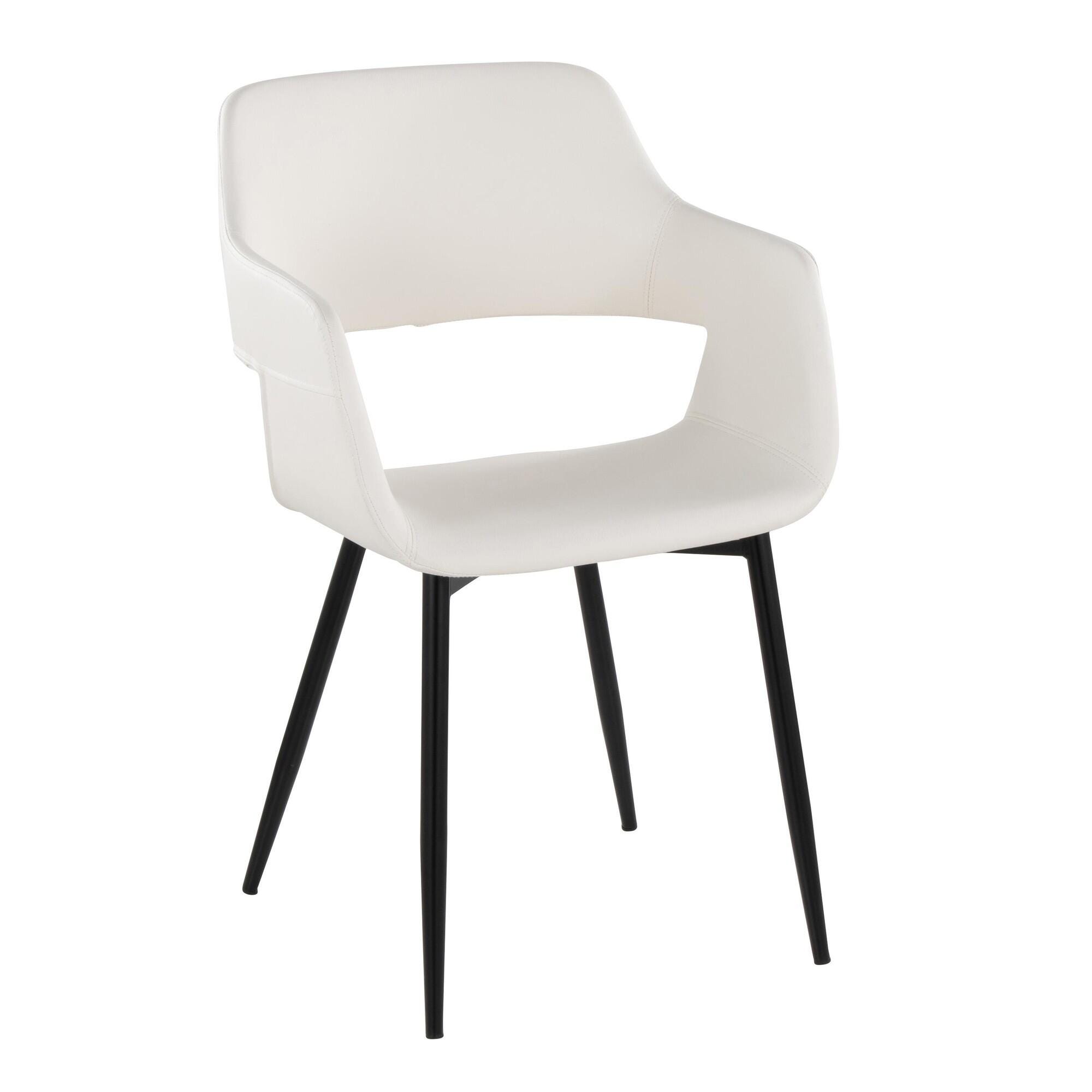 LumiSource Margarite Dining Chair (Set of 2), White, large