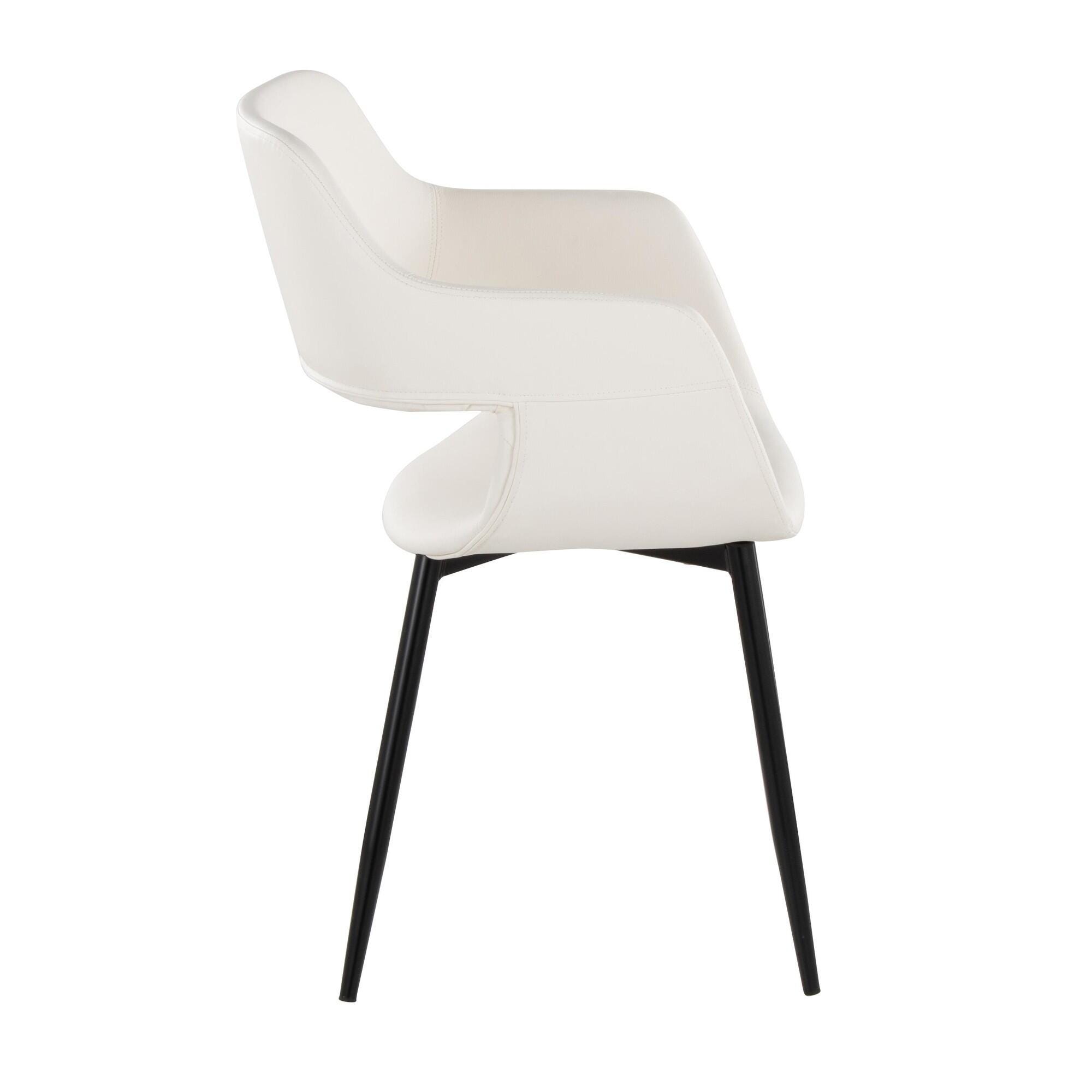LumiSource Margarite Dining Chair (Set of 2), White, large