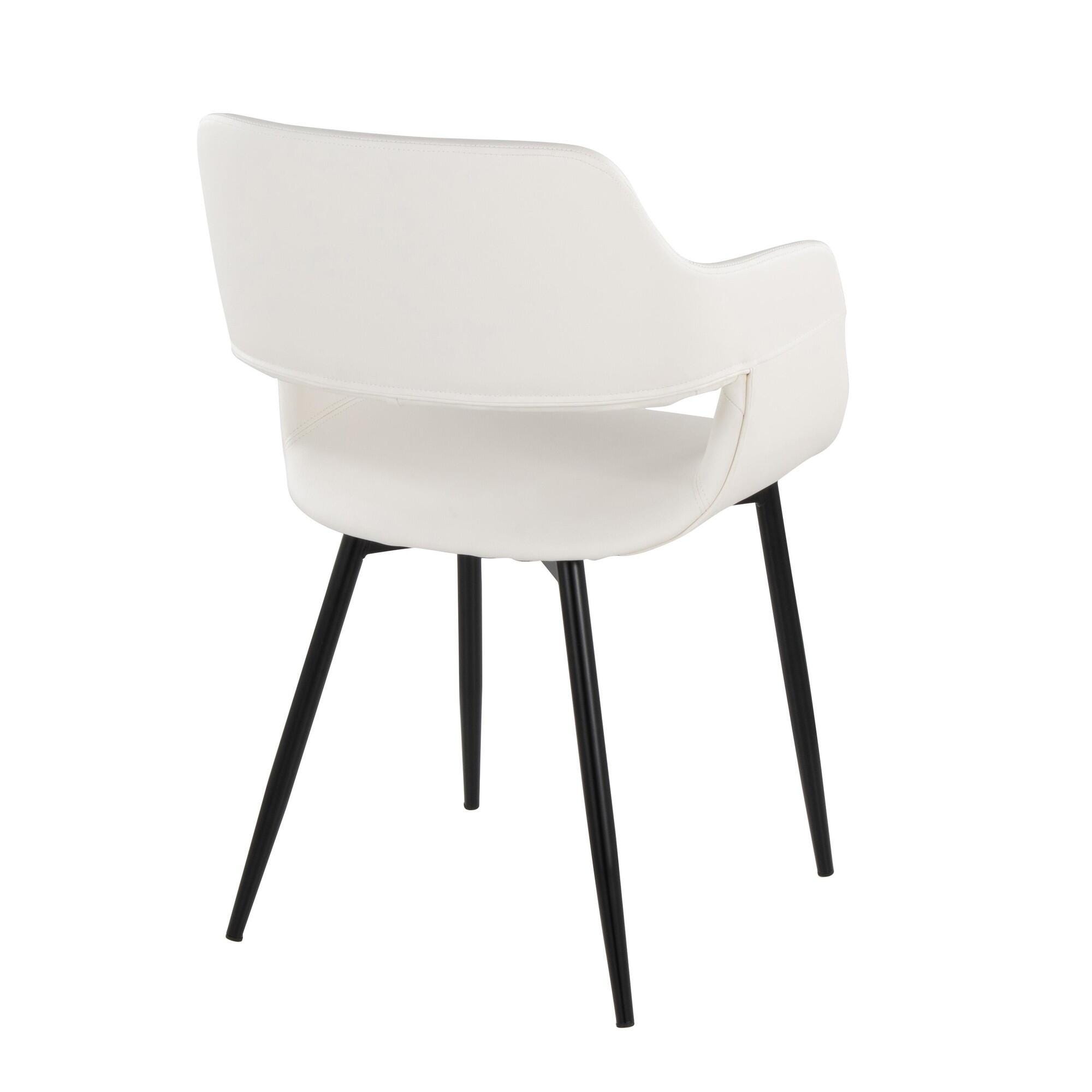 LumiSource Margarite Dining Chair (Set of 2), White, large