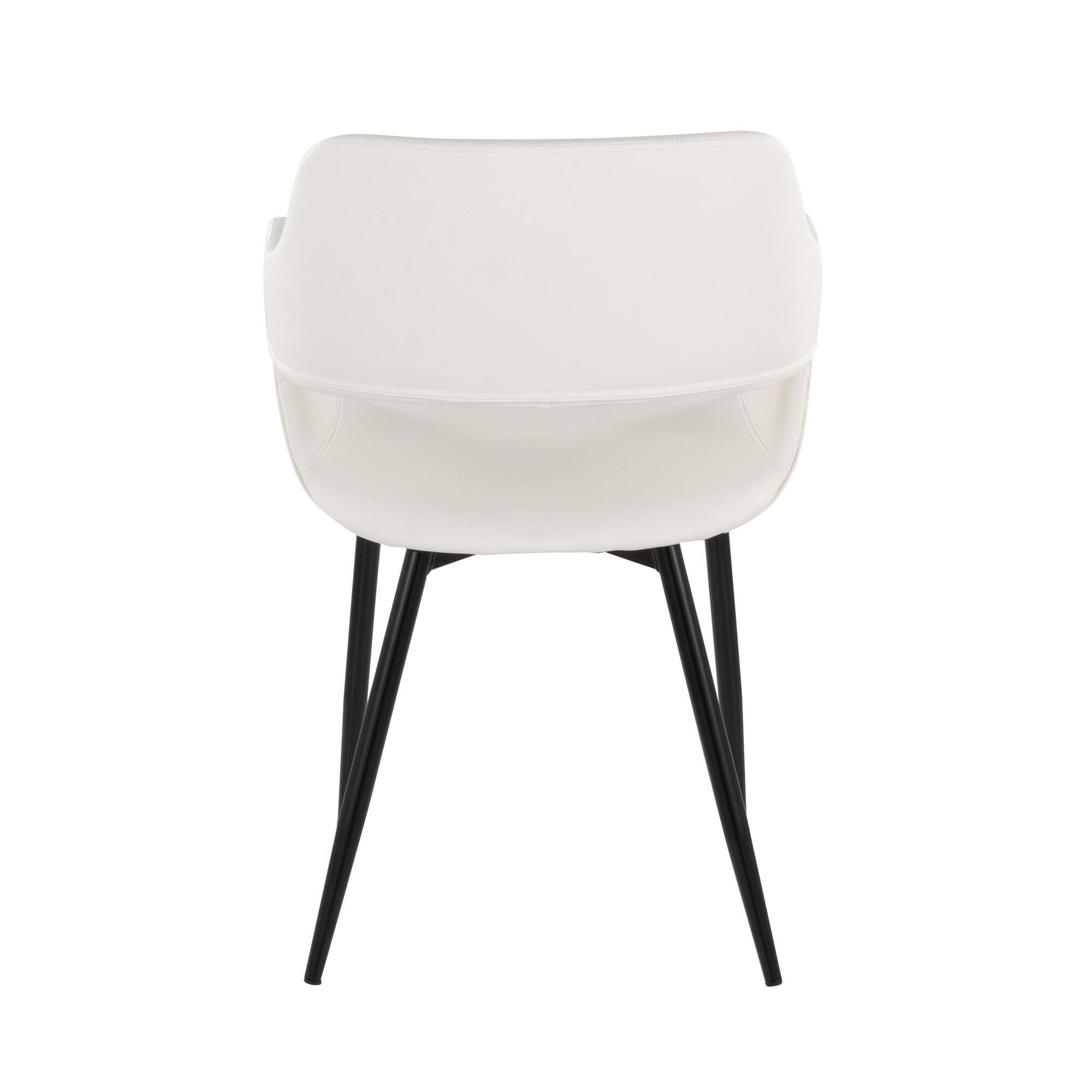 LumiSource Margarite Dining Chair (Set of 2), White, large