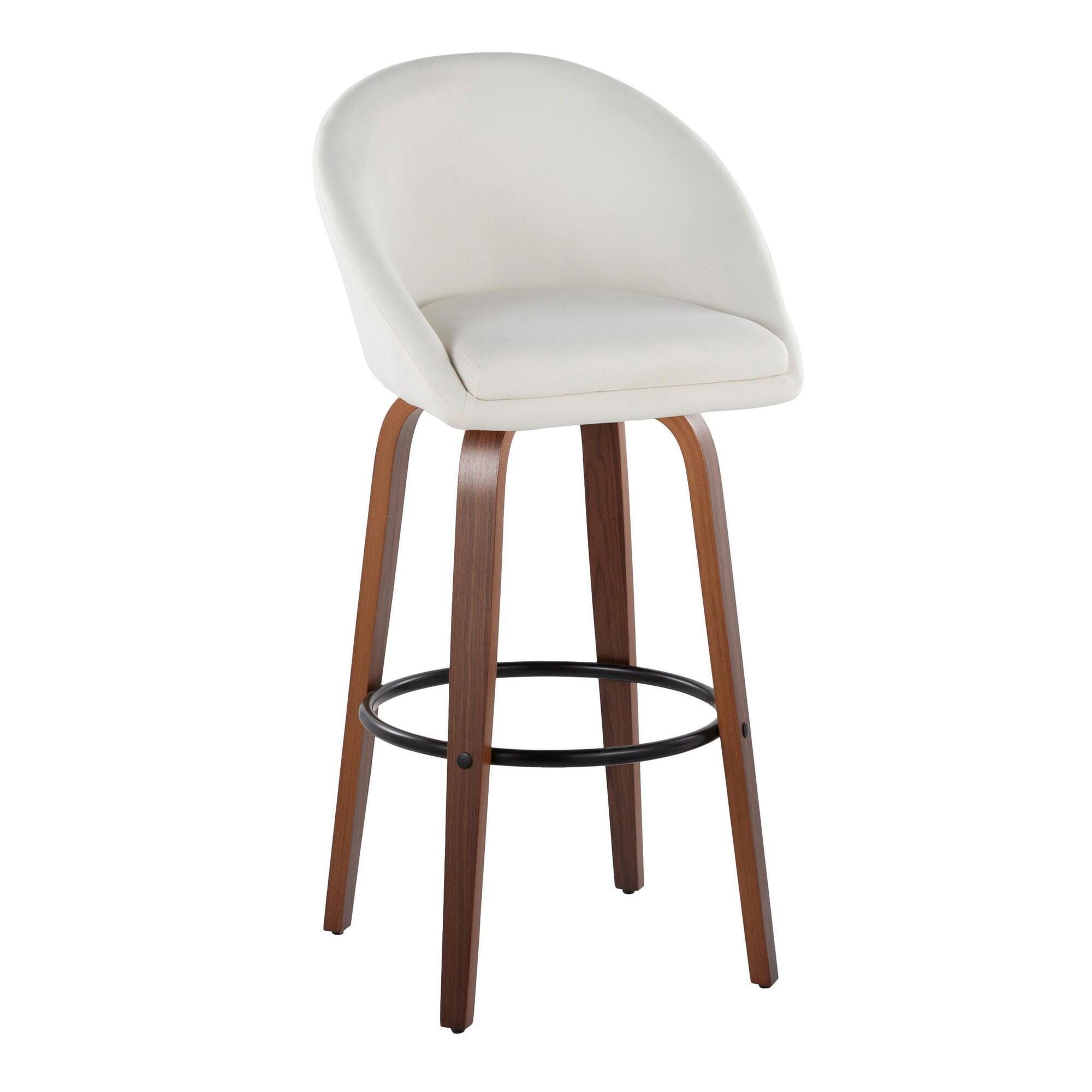 LumiSource Matisse Bar Height Bar Stool (Set of 2), Cream, large