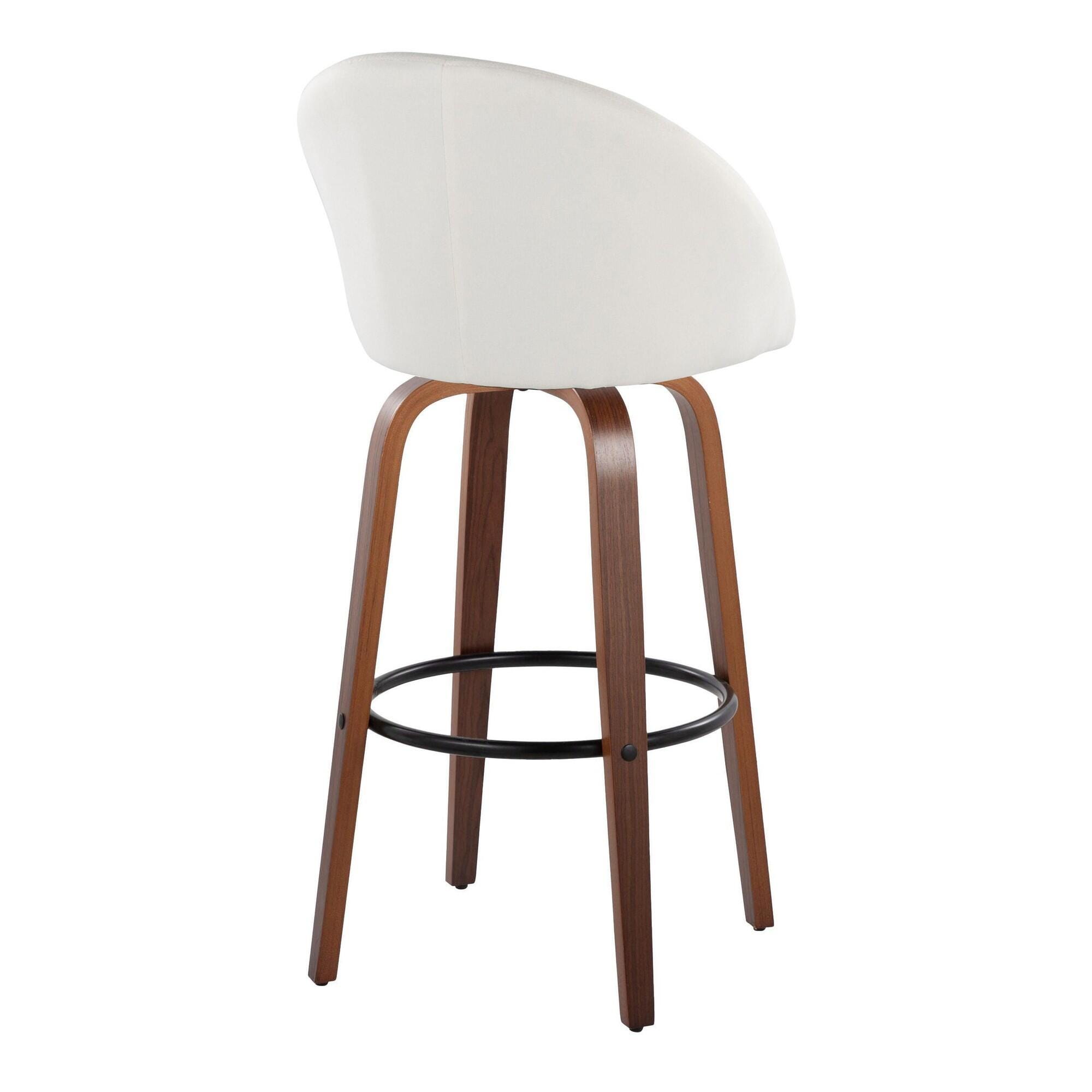 LumiSource Matisse Bar Height Bar Stool (Set of 2), Cream, large