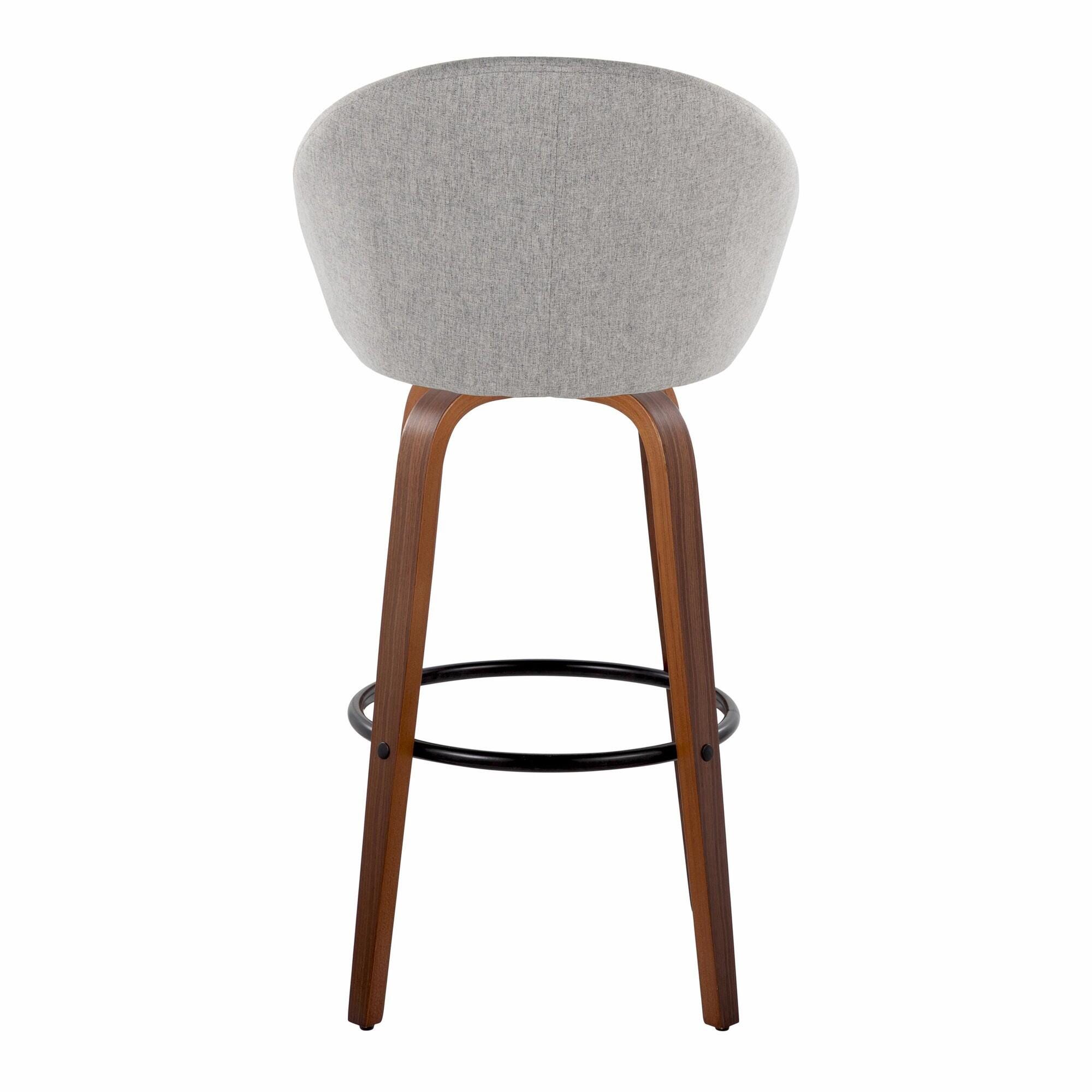 LumiSource Matisse Bar Height Bar Stool (Set of 2), Light Gray, large