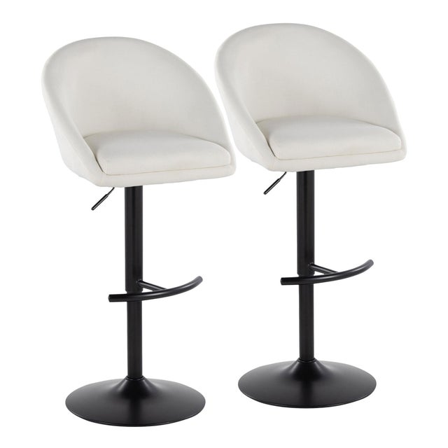 LumiSource Matisse Highback Bar Height Bar Stool (Set of 2)