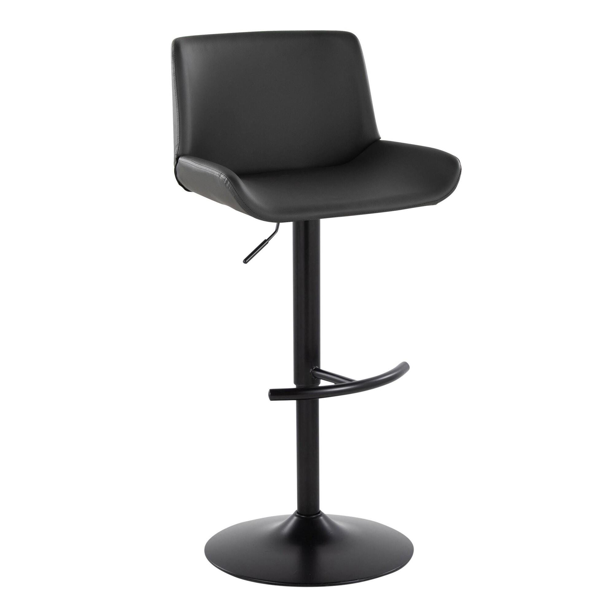 LumiSource Santi Bar Height Bar Stool  (Set of 2), Gray, large