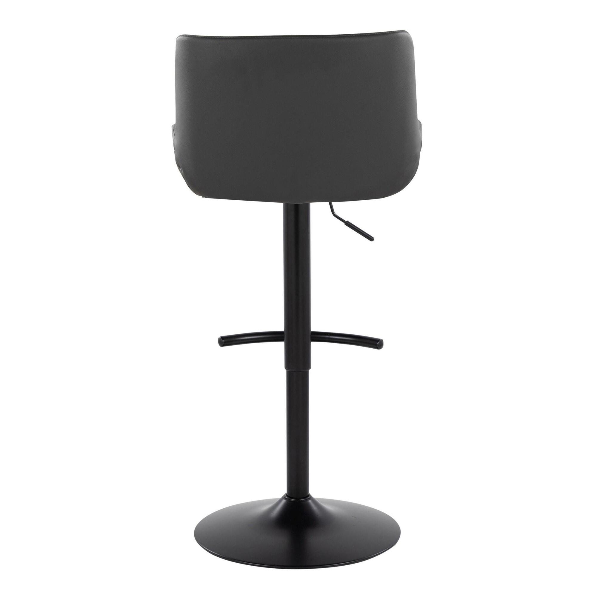 LumiSource Santi Bar Height Bar Stool  (Set of 2), Gray, large