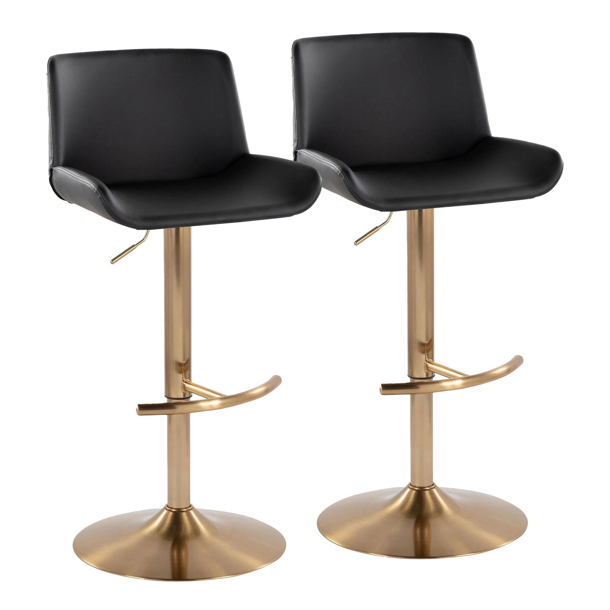 LumiSource Santi Bar Height Swivel Bar Stool  (Set of 2)