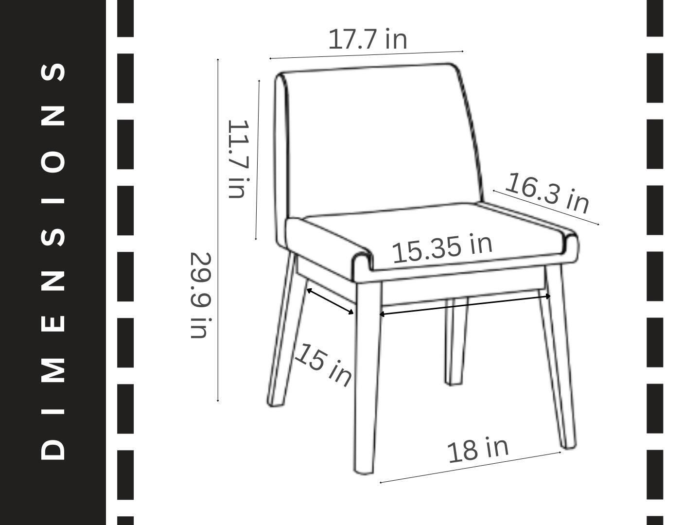Midtown Concept Calveris Dining Table and 4 Chairs, Dark Gray/Brown, large