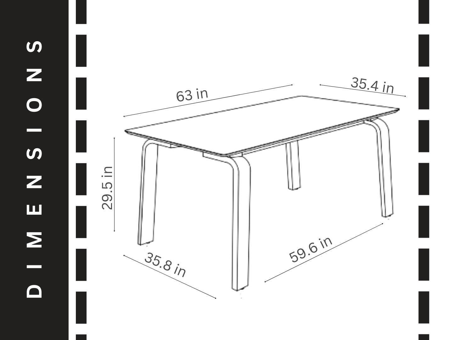 Midtown Concept Celestia Dining Table and 4 Chairs, Dark Gray/Brown, large