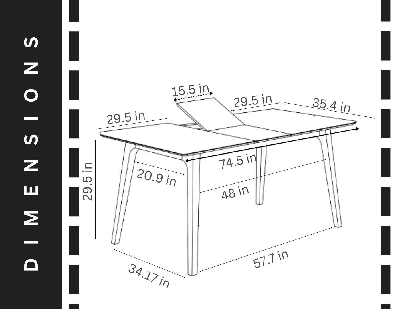 2048　1651　2736　2590　2495　2490　A2サイズ6点セット Midtown Concept Cindora Dining Table and 6 Chairs | Ashley