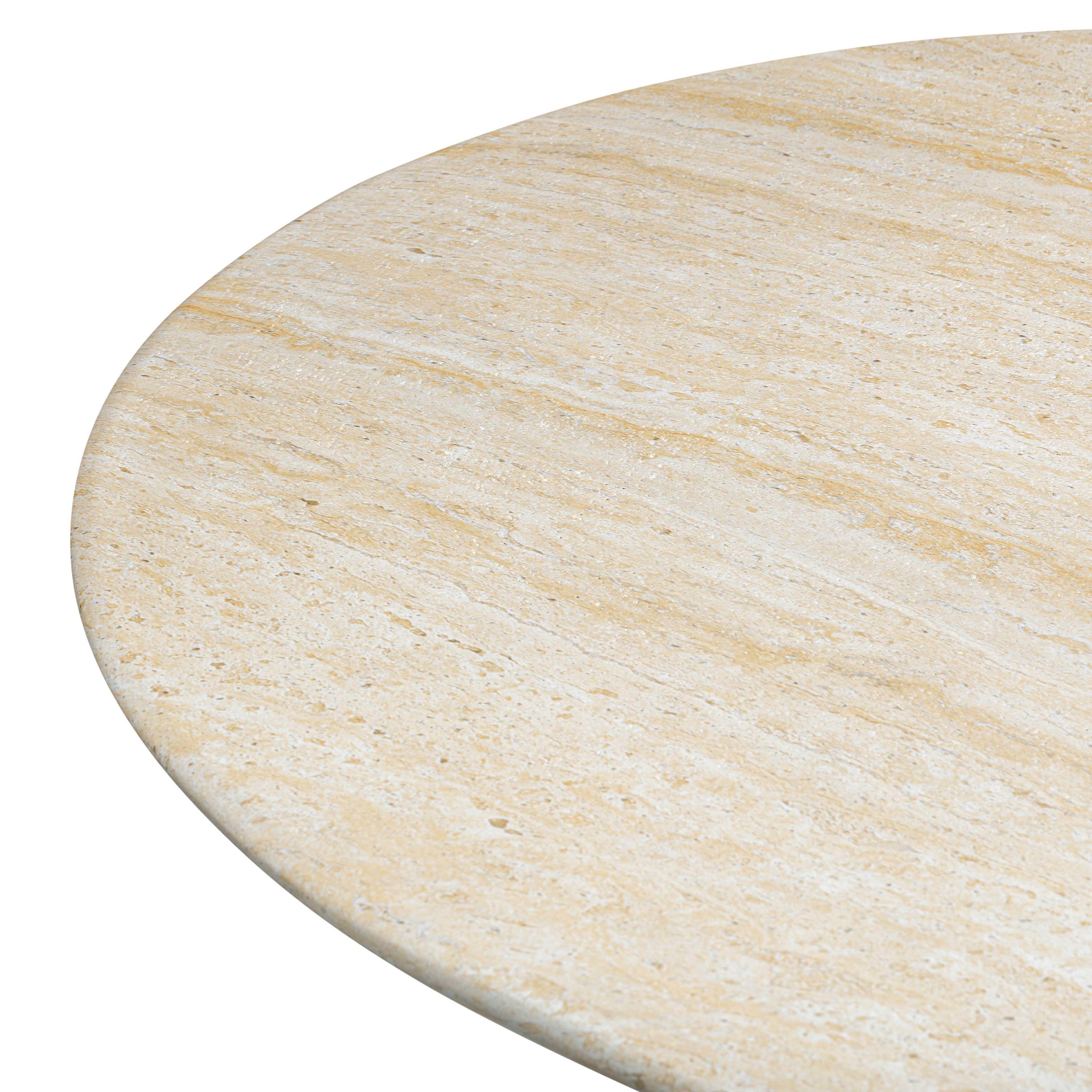 TOV Furniture Brut Dining Table, Travertine, large