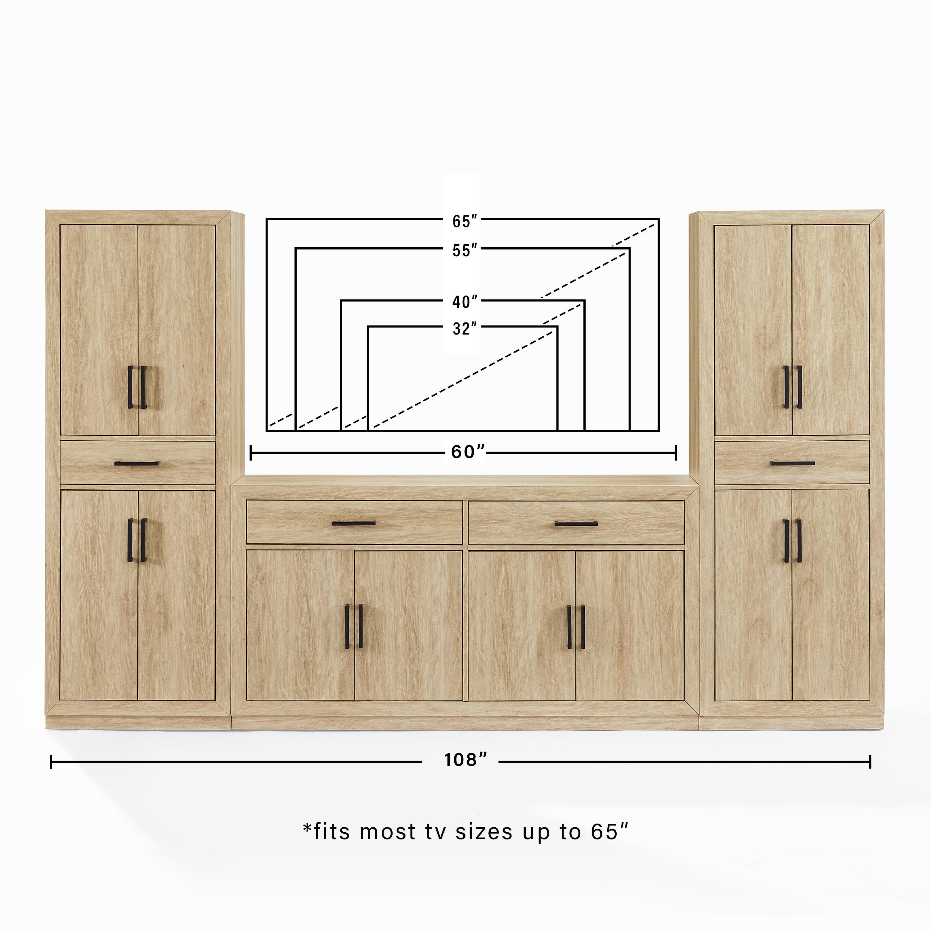 Crosley Furniture Isla 3-Piece Sideboard And Pantry Set, , large