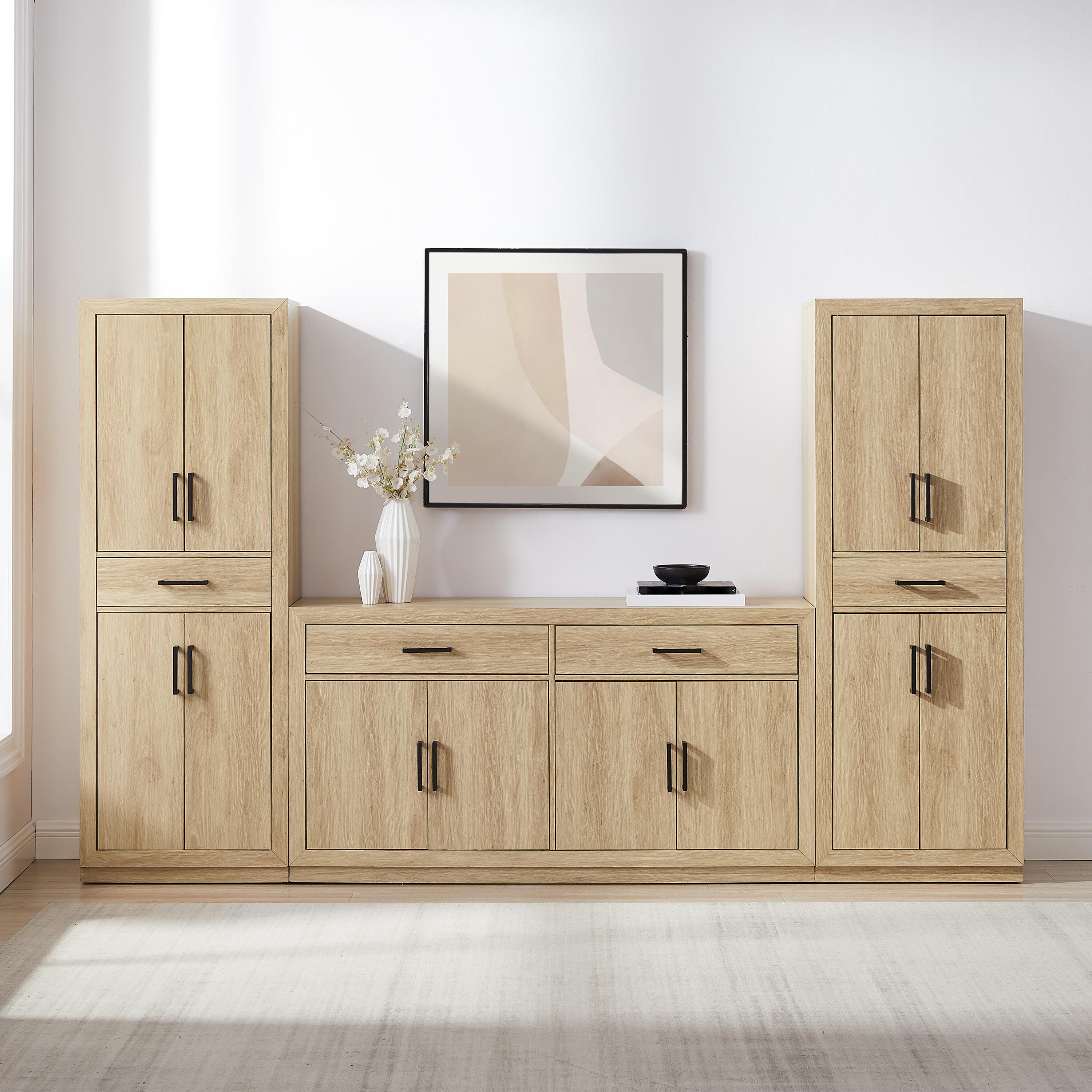 Crosley Furniture Isla 3-Piece Sideboard And Pantry Set | Ashley