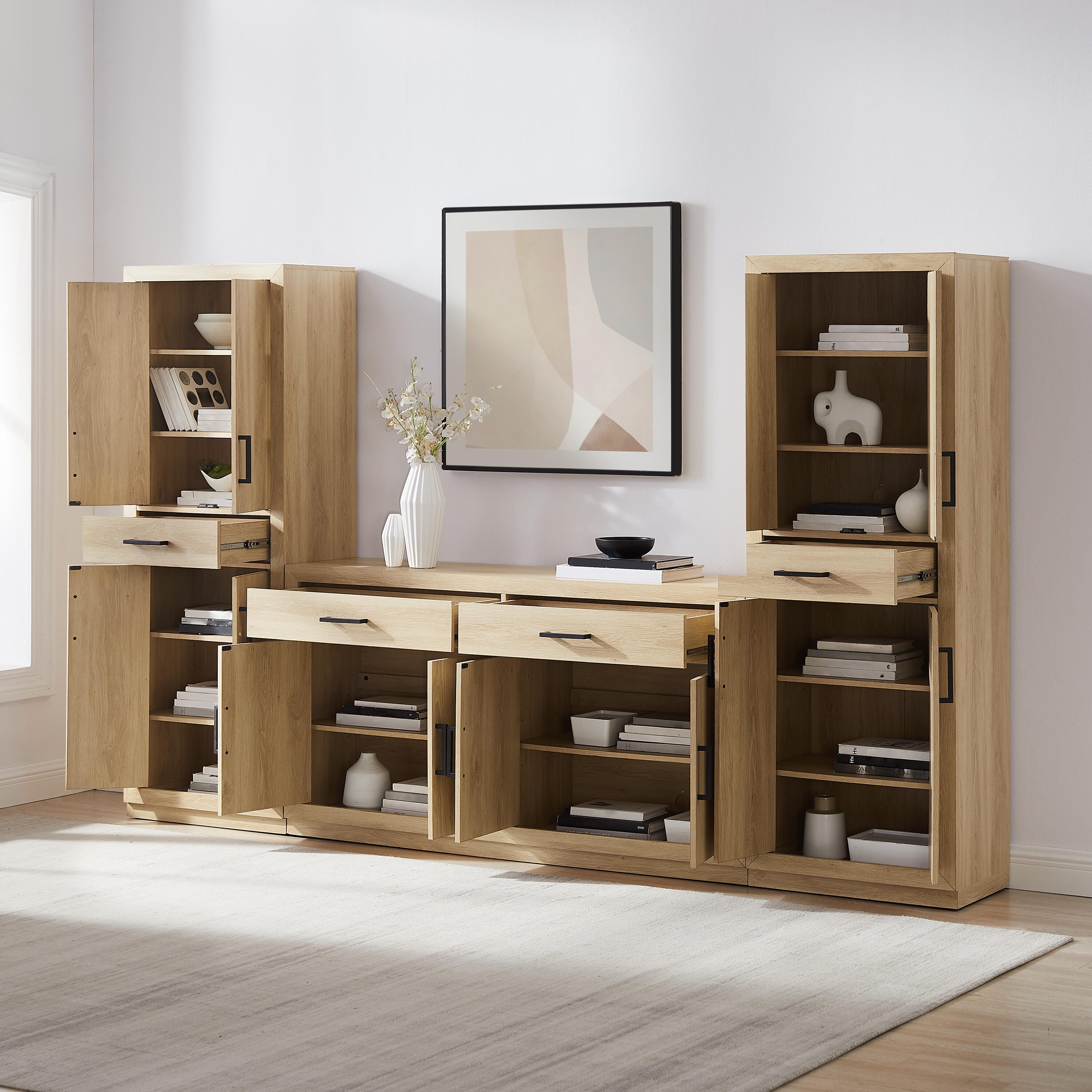 Crosley Furniture Isla 3-Piece Sideboard And Pantry Set, , large