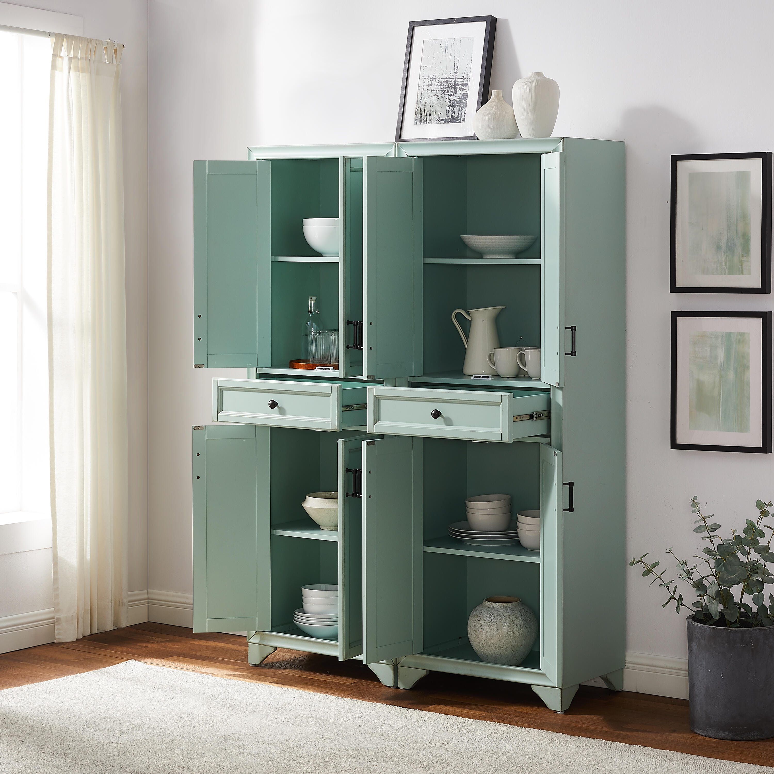Crosley Furniture Tara 2-Piece Pantry Set, , large