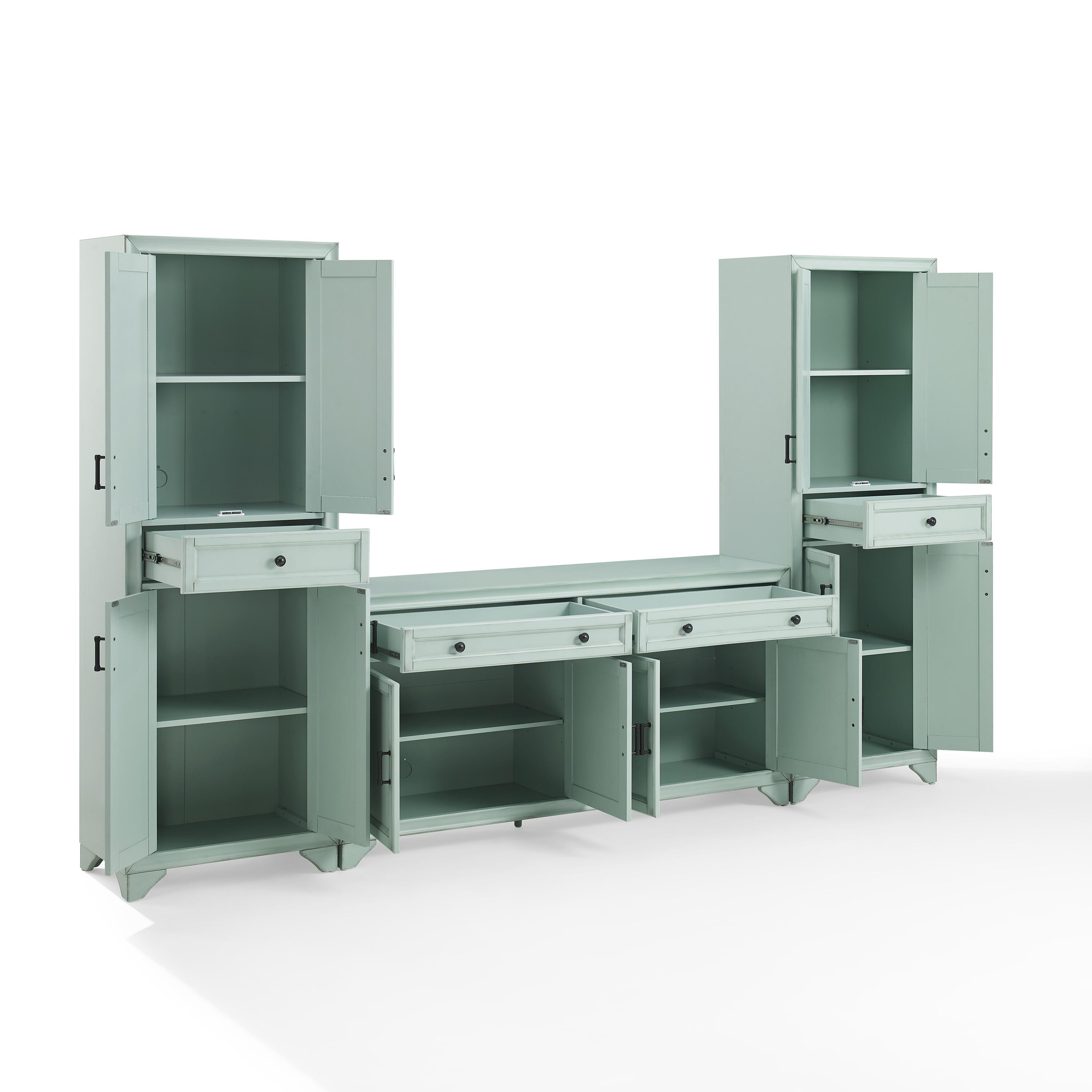 Crosley Furniture Tara 3-Piece Sideboard And Pantry Set, , large