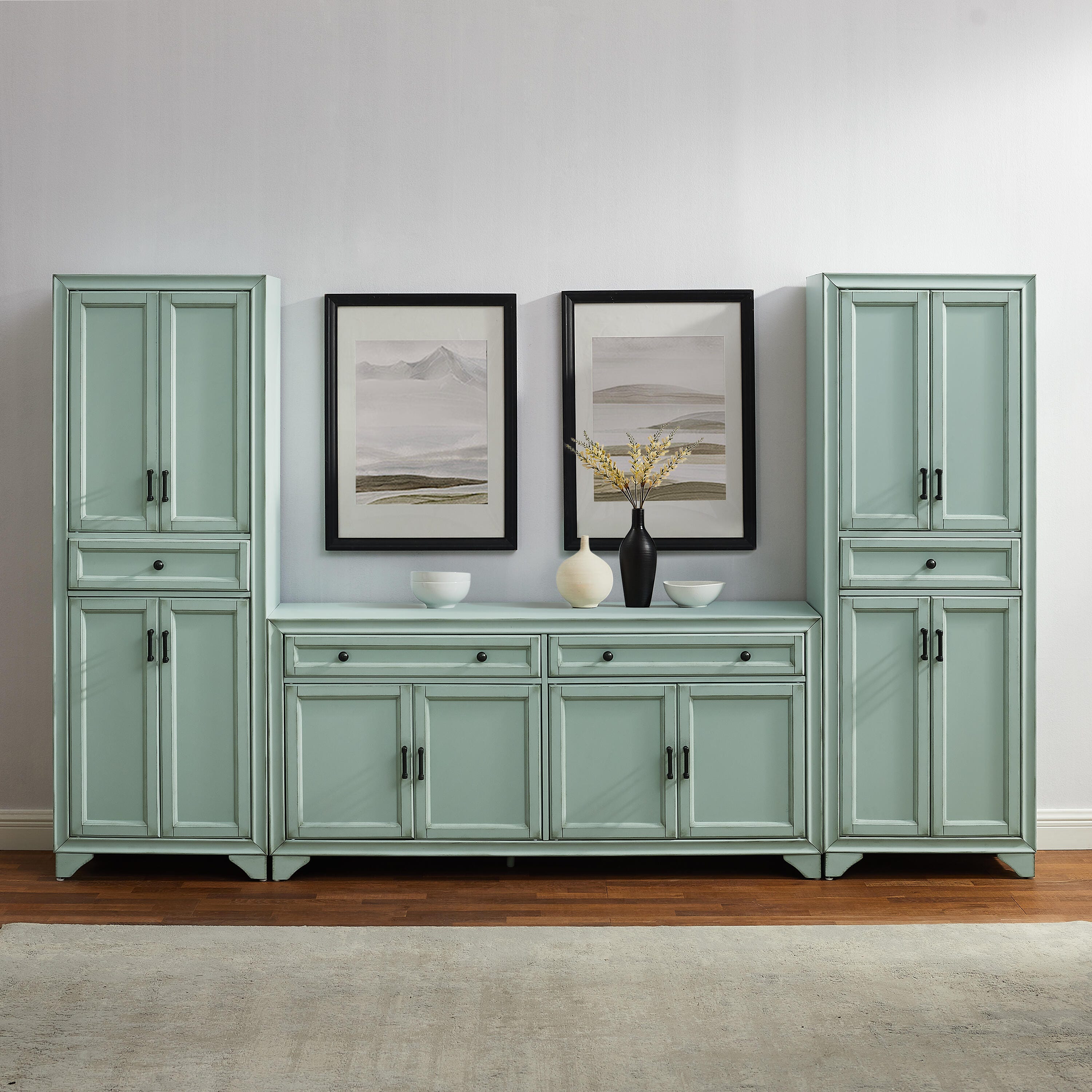 Crosley Furniture Tara 3-Piece Sideboard And Pantry Set, , large