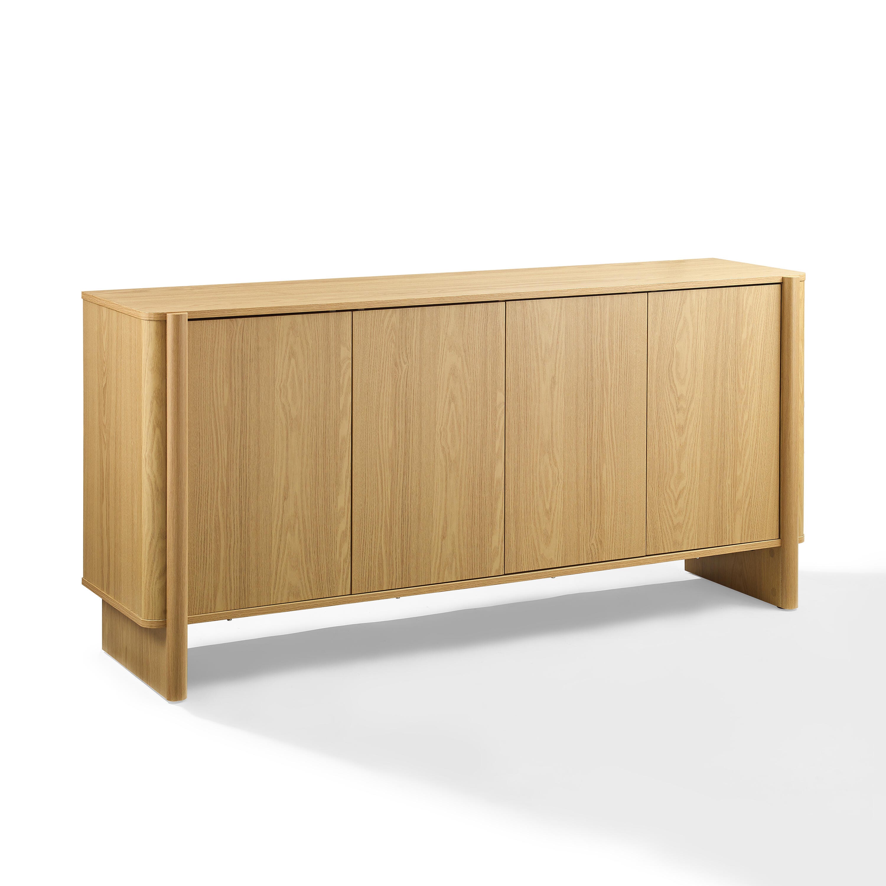 Crosley Furniture Wesley Sideboard, White Oak, large
