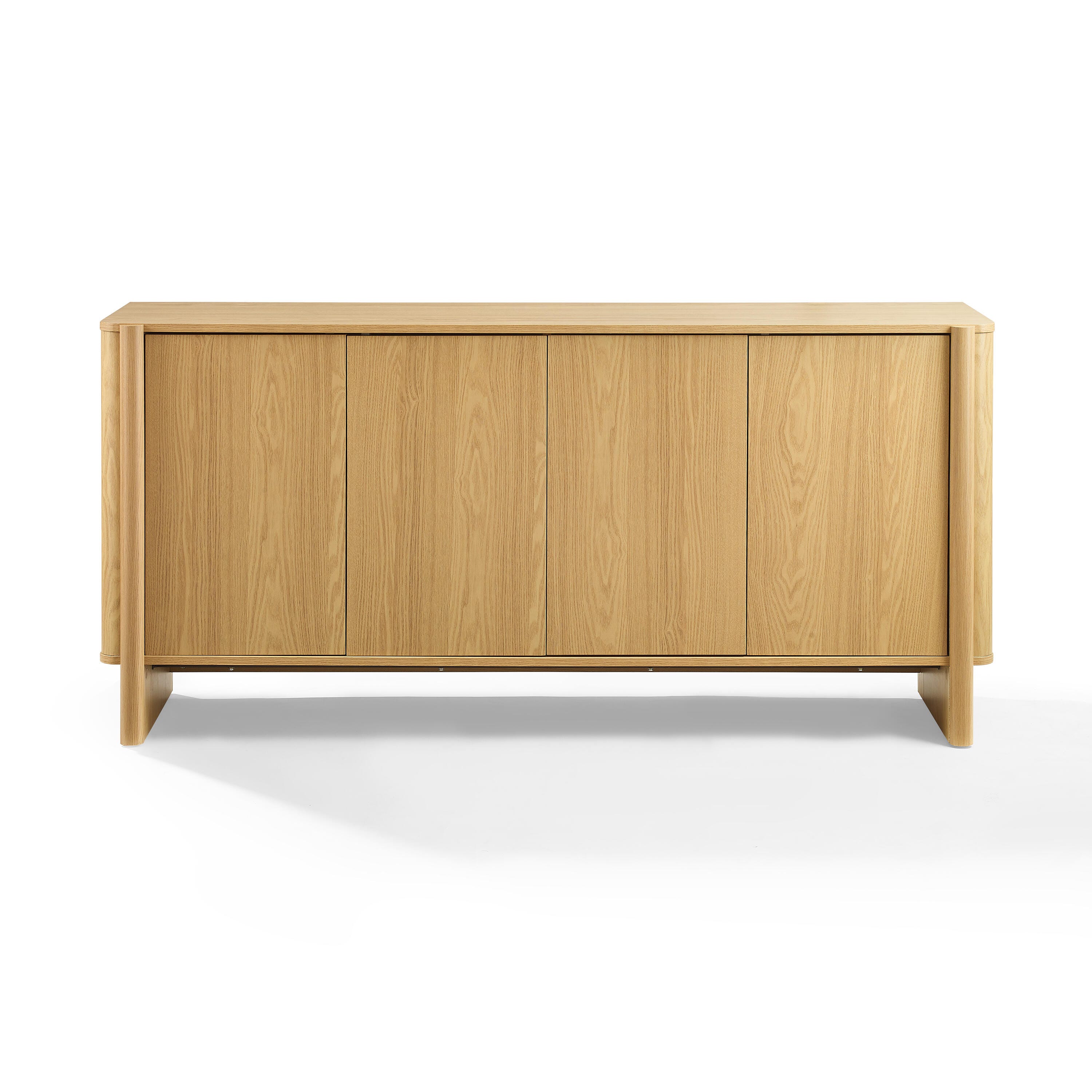 Crosley Furniture Wesley Sideboard, White Oak, large
