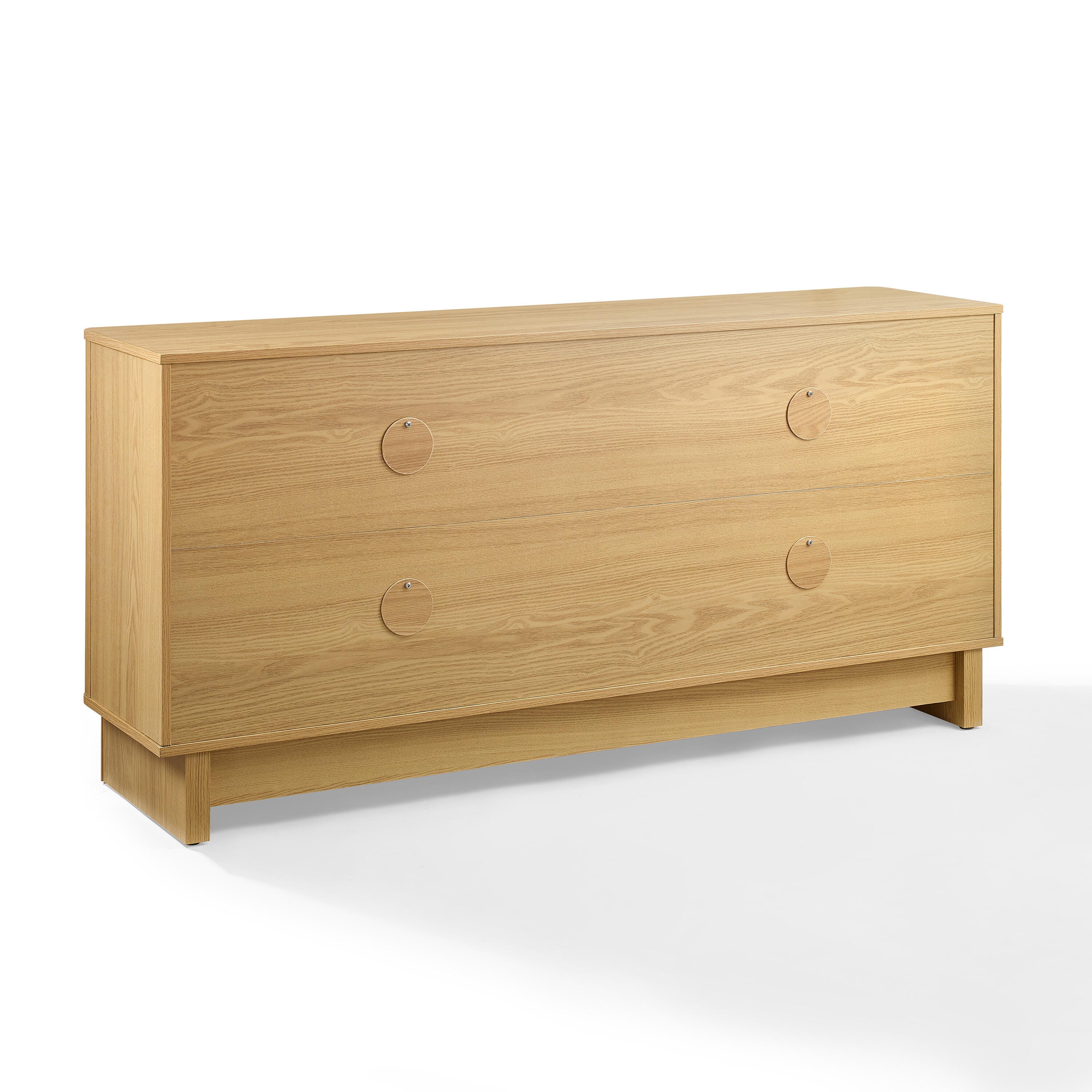 Crosley Furniture Wesley Sideboard, White Oak, large