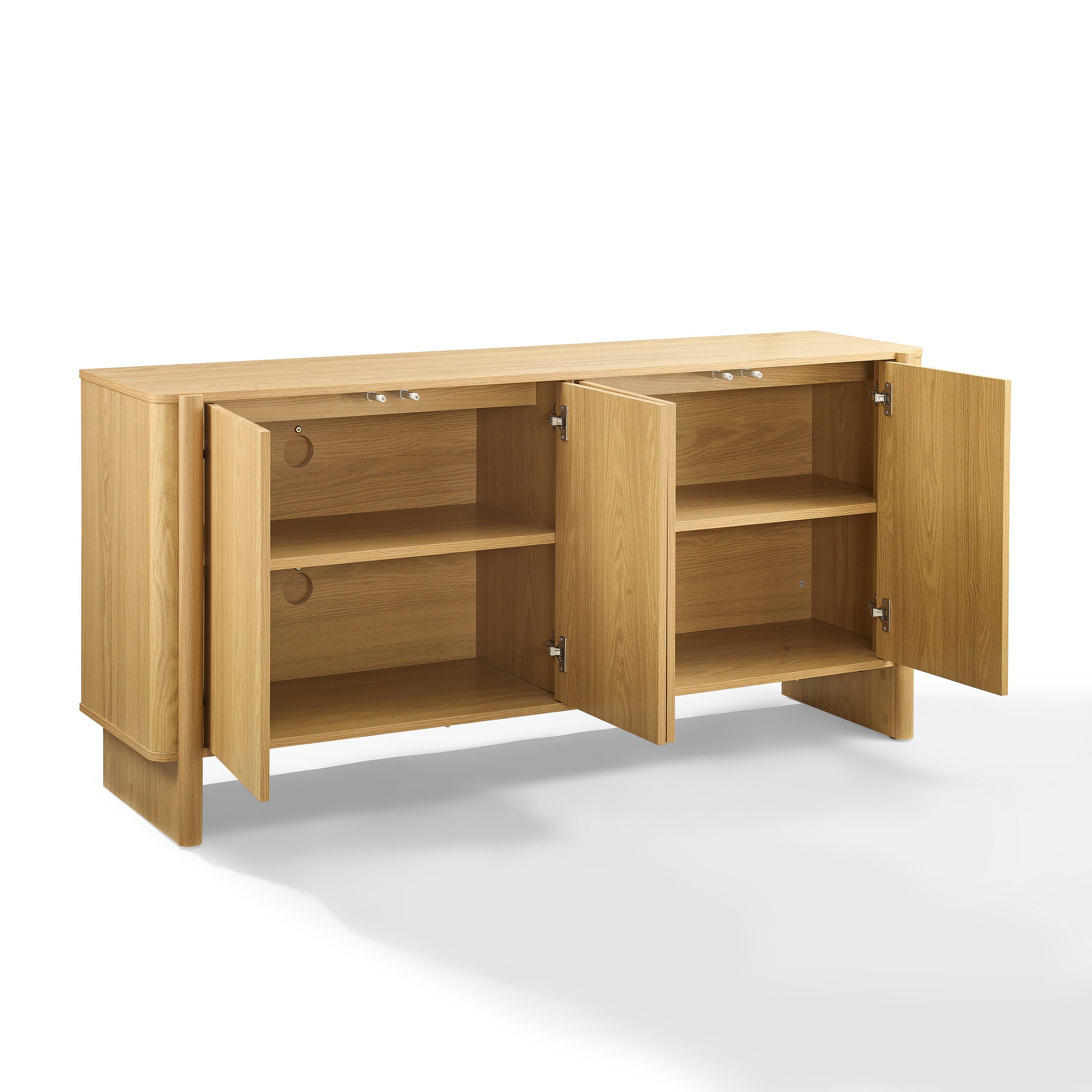 Crosley Furniture Wesley Sideboard, White Oak, large