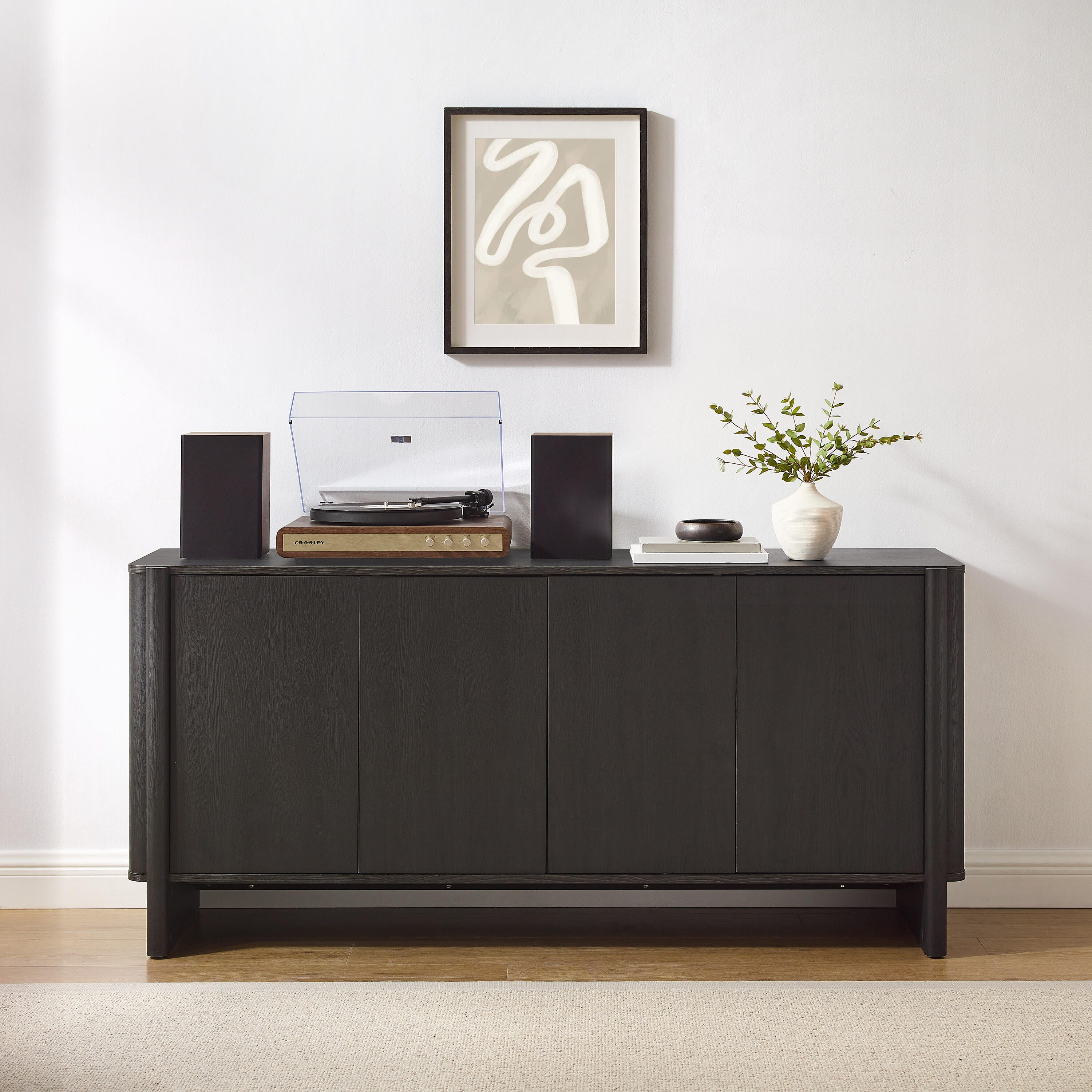 Crosley Furniture Wesley Sideboard, Black, large