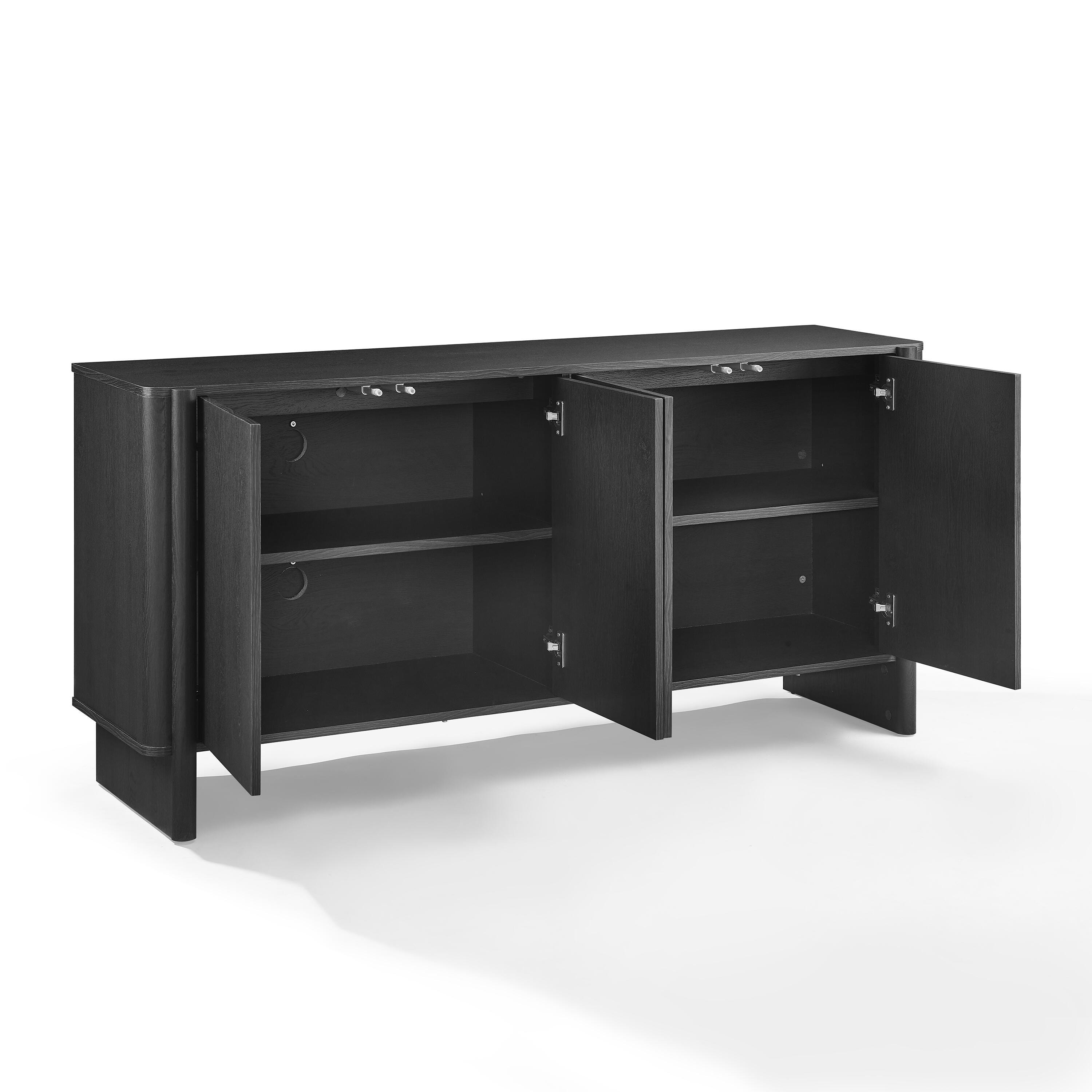 Crosley Furniture Wesley Sideboard, Black, large