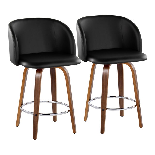 LumiSource Fran Counter Height Bar Stool (Set of 2)