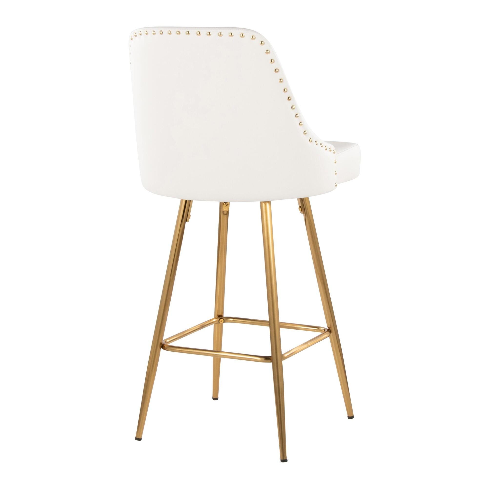 LumiSource Marcel Upholstered Counter Height Bar Stool  (Set of 2), , large