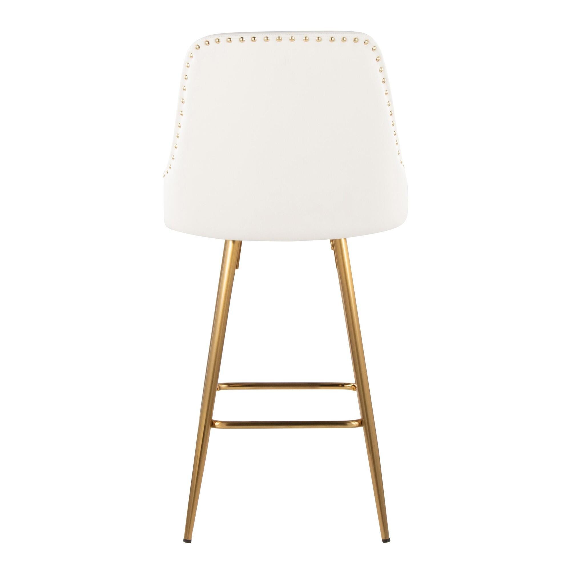 LumiSource Marcel Upholstered Counter Height Bar Stool  (Set of 2), , large