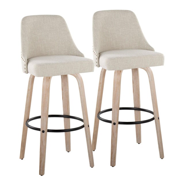LumiSource Marcel Bar Height Bar Stool (Set of 2)