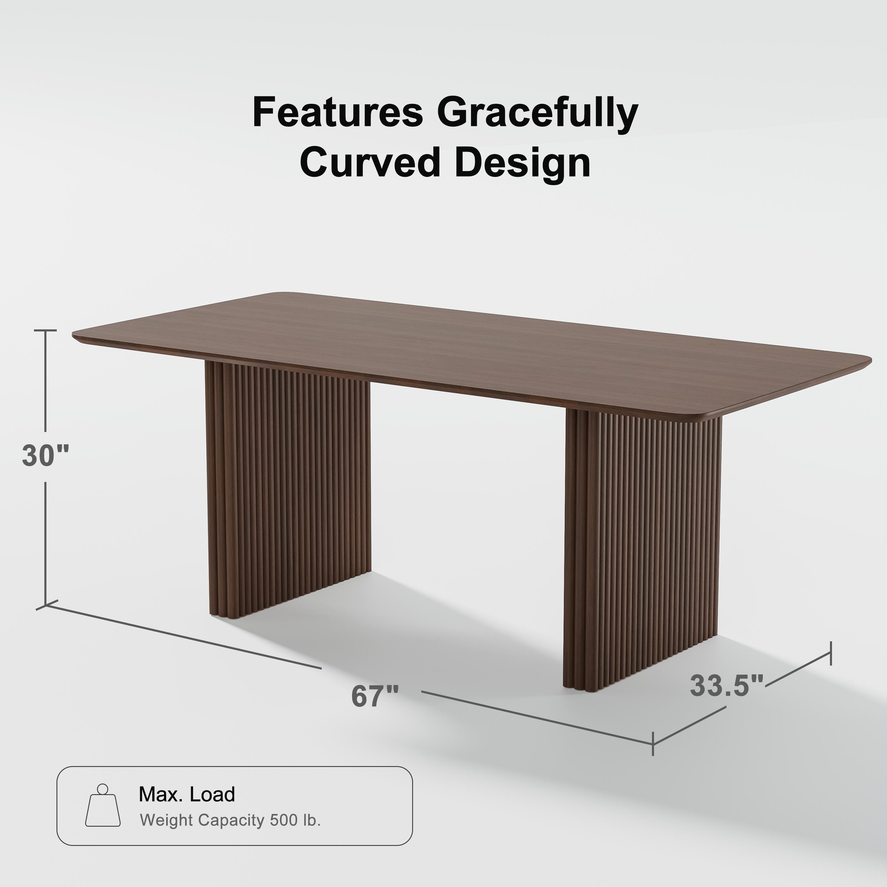 Miruo Mirror Inc Zenyra Rectangular Dining Table, , large