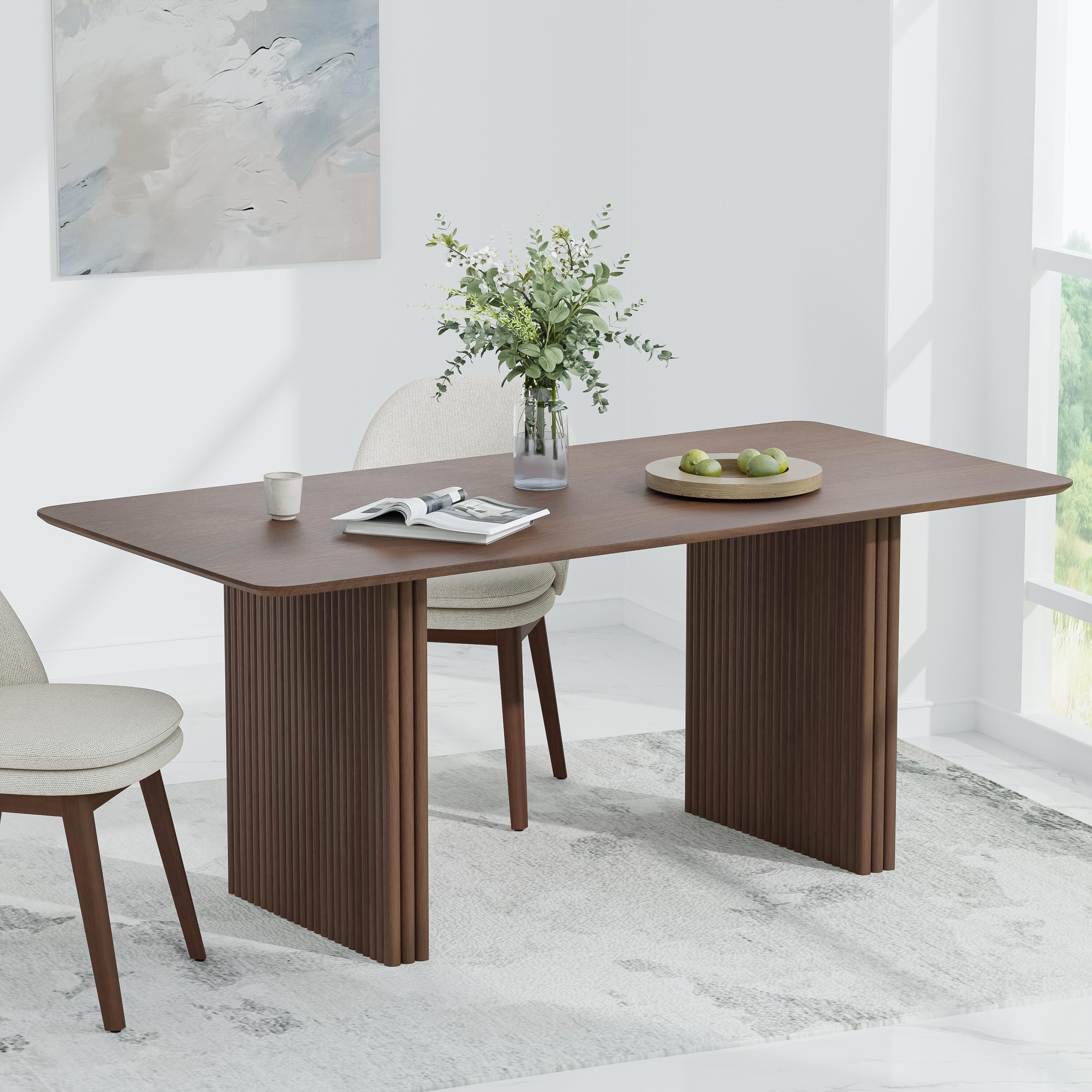 Miruo Mirror Inc Zenyra Rectangular Dining Table, , large