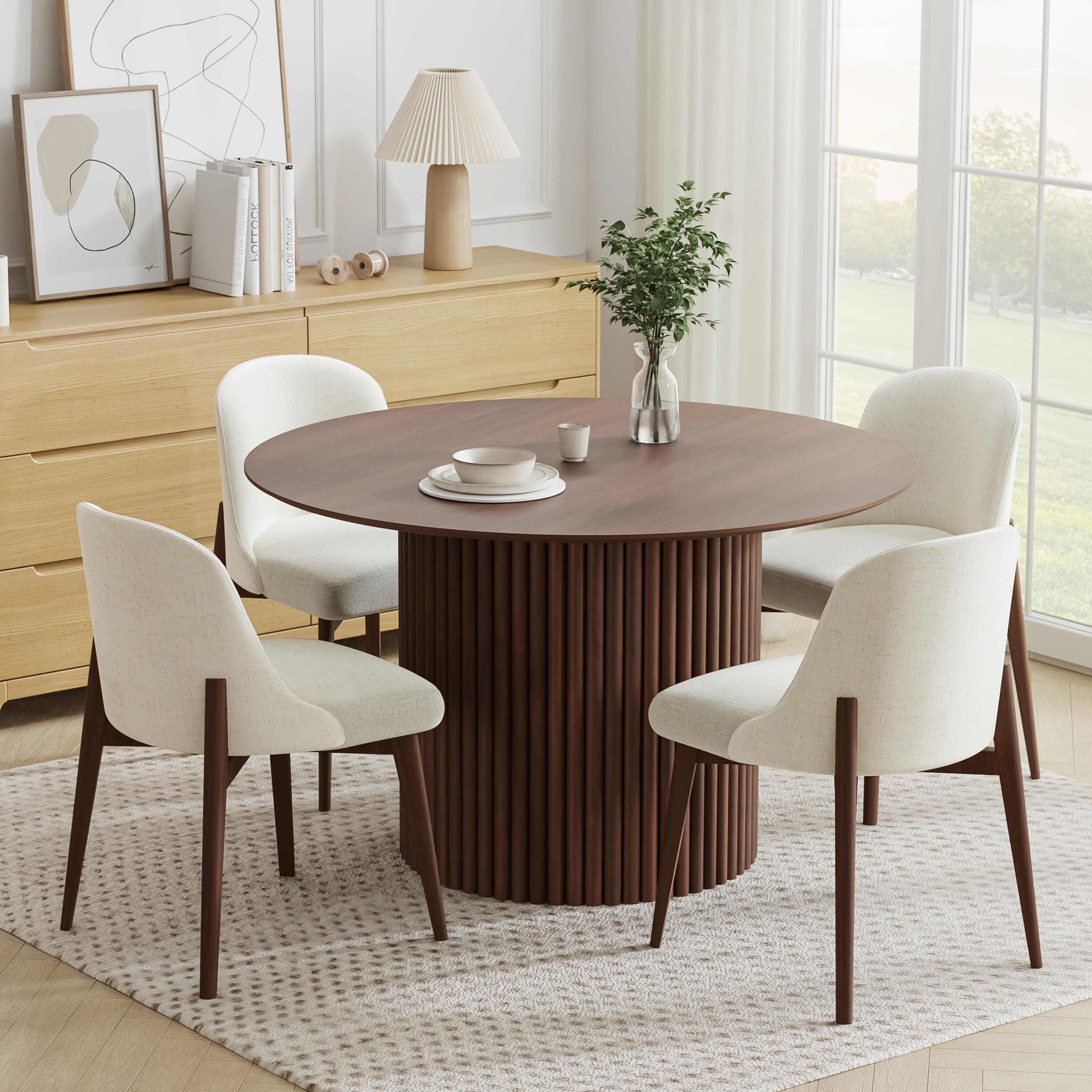 Miruo Mirror Inc Zenyra Solid Dining Table