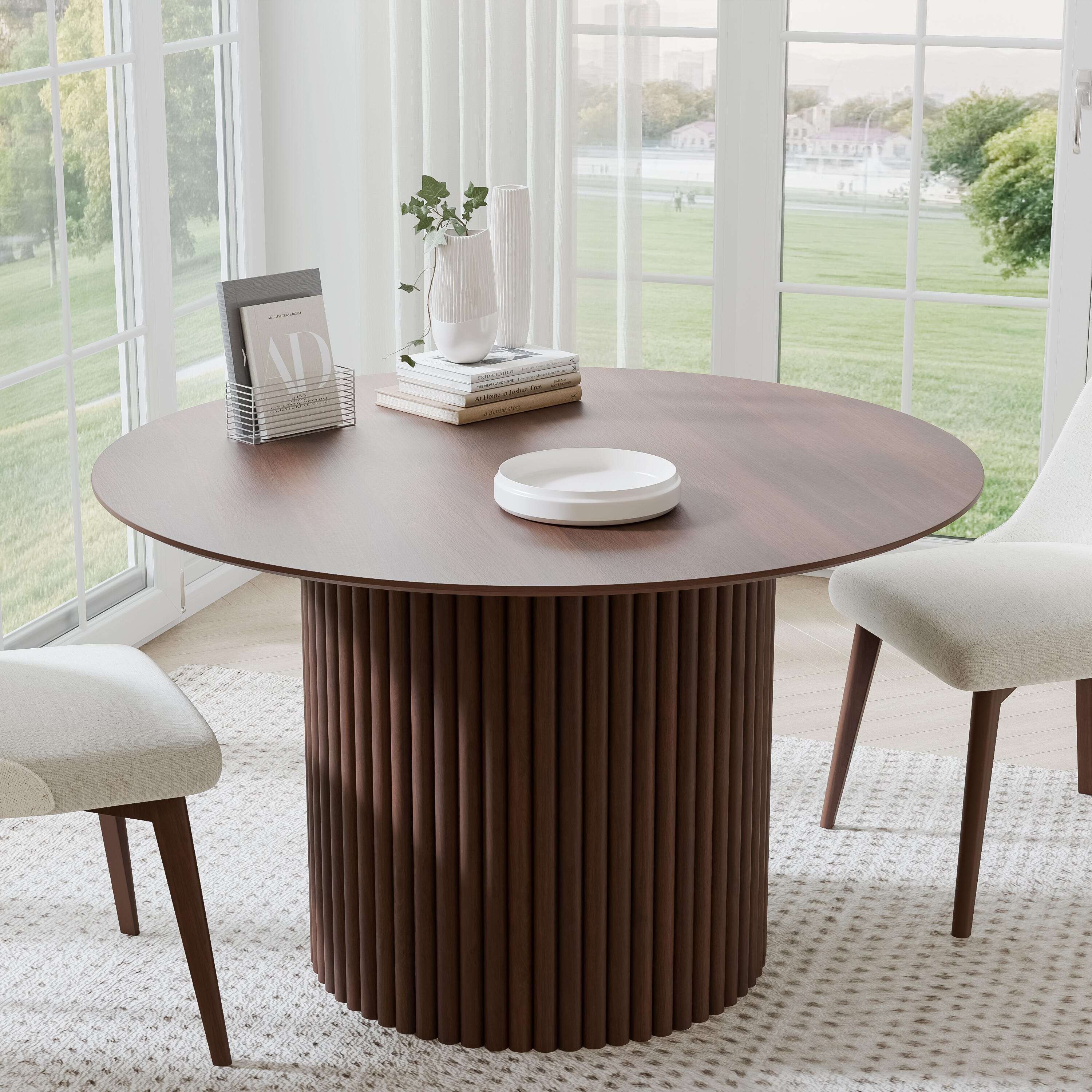 Miruo Mirror Inc Zenyra Solid Dining Table, , large