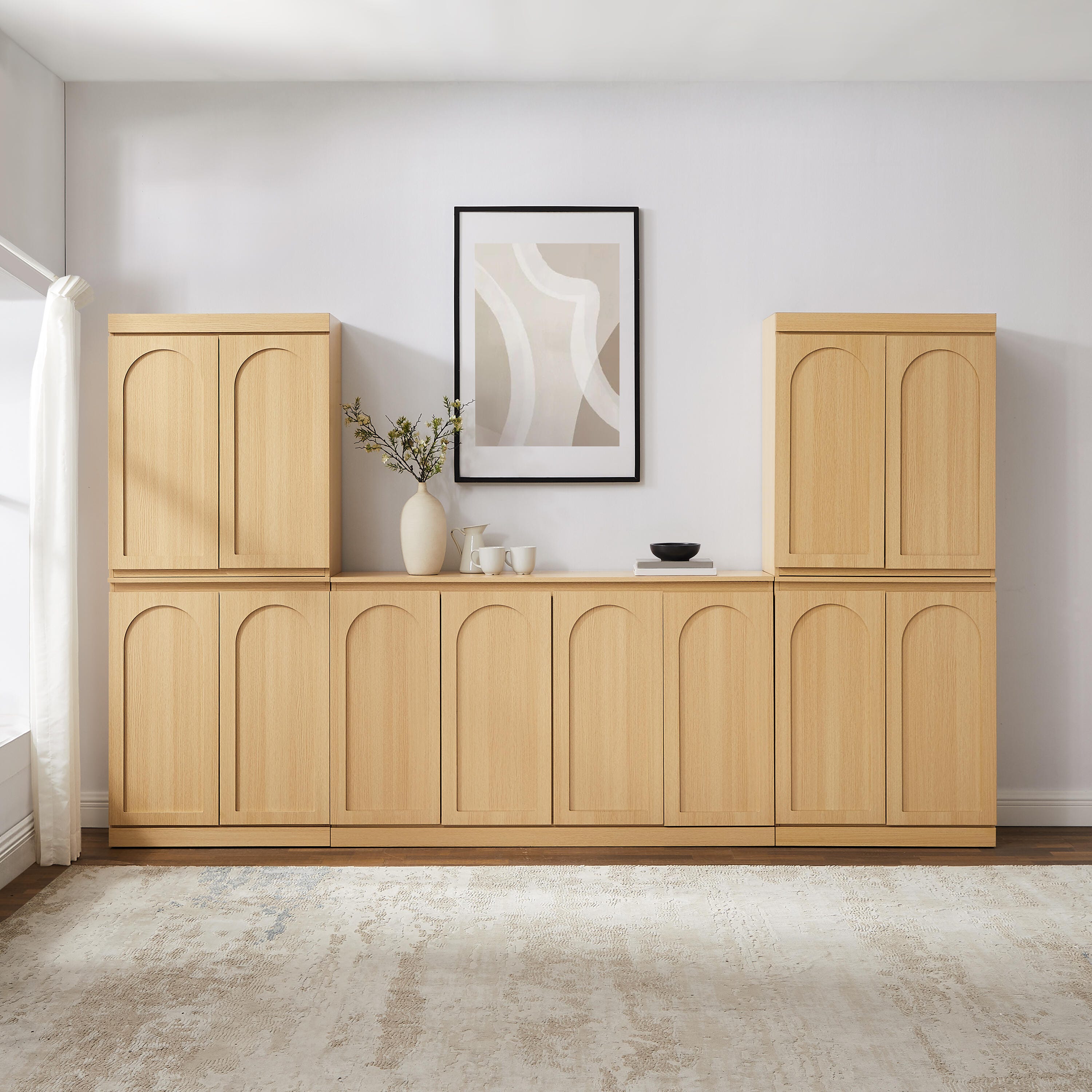 Crosley Furniture Marco 3-Piece Sideboard And Pantry Set, , large