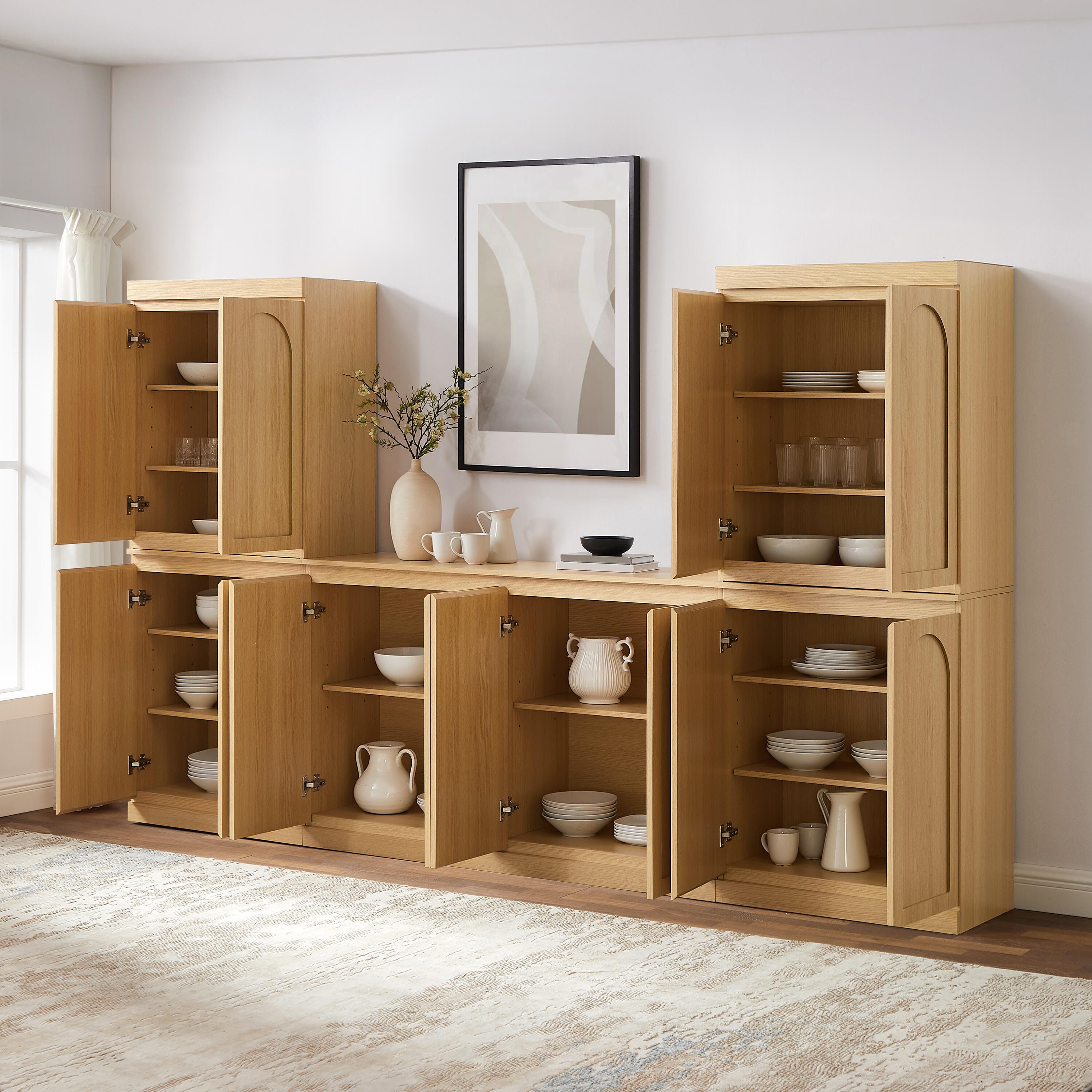 Crosley Furniture Marco 3-Piece Sideboard And Pantry Set, , large