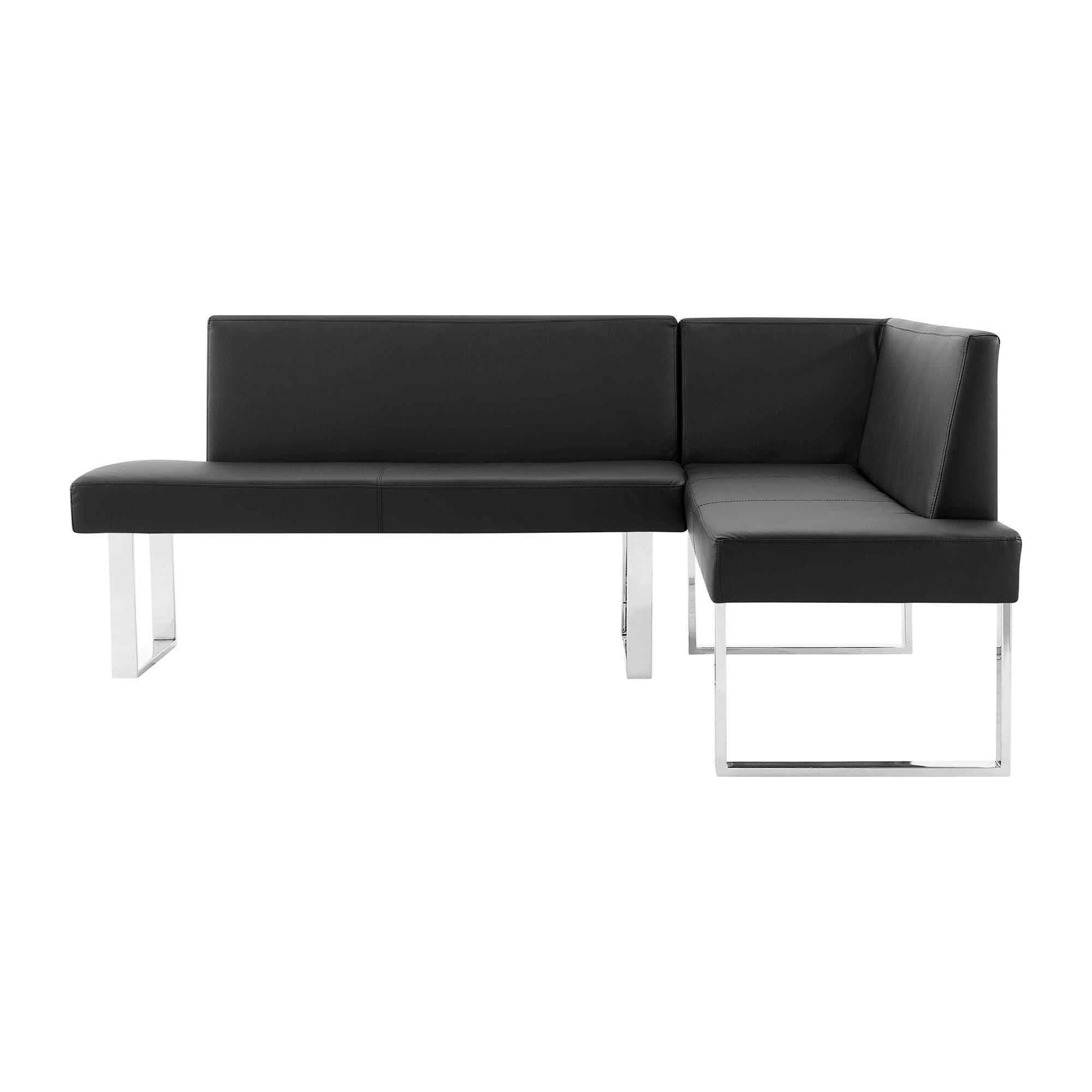 Armen Living Amanda Dining Table with Nook Sofa and Bench, , large