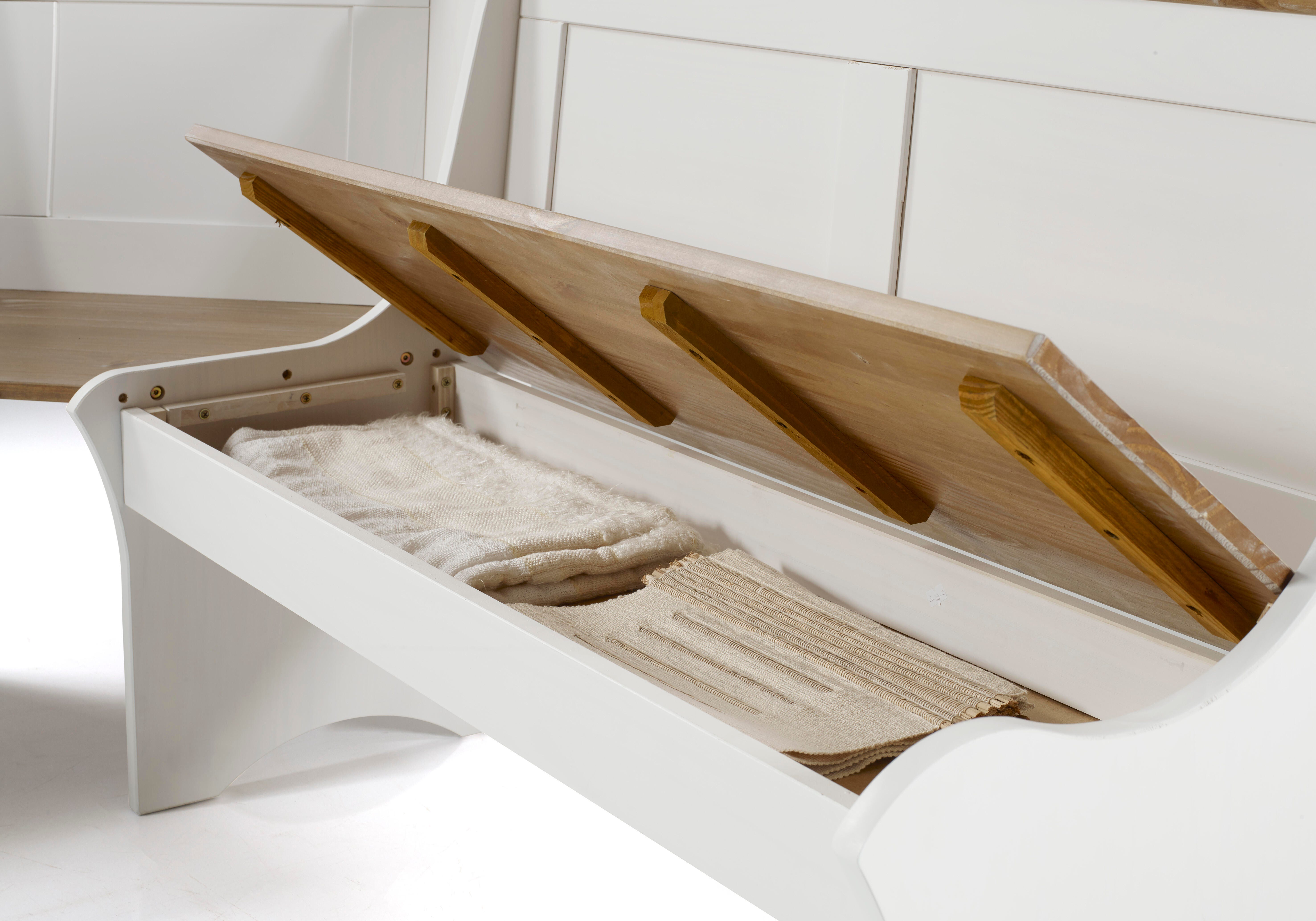 Linon Celina Antique White Nook, White, large