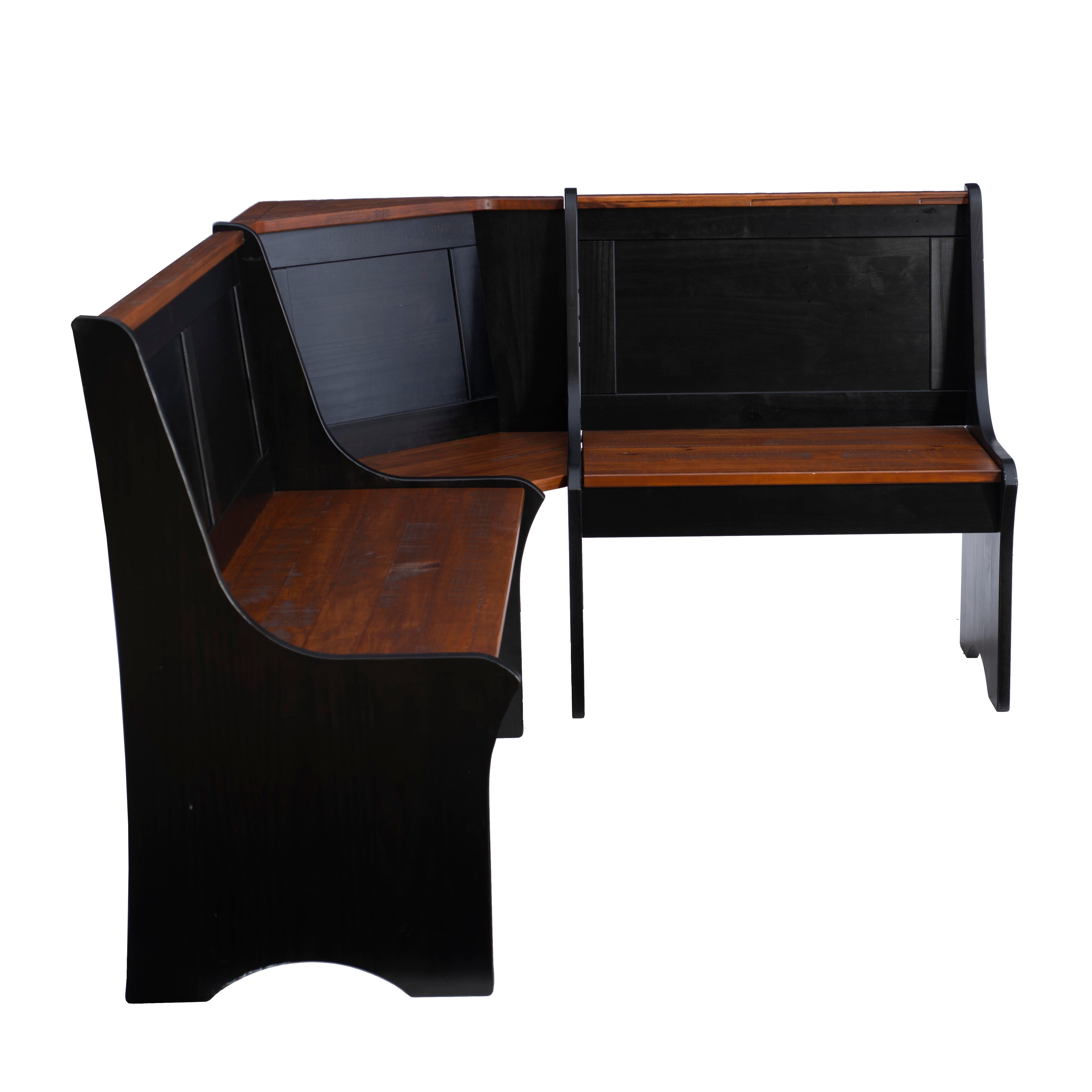 Linon Celina Black Antique Nook, Black, large