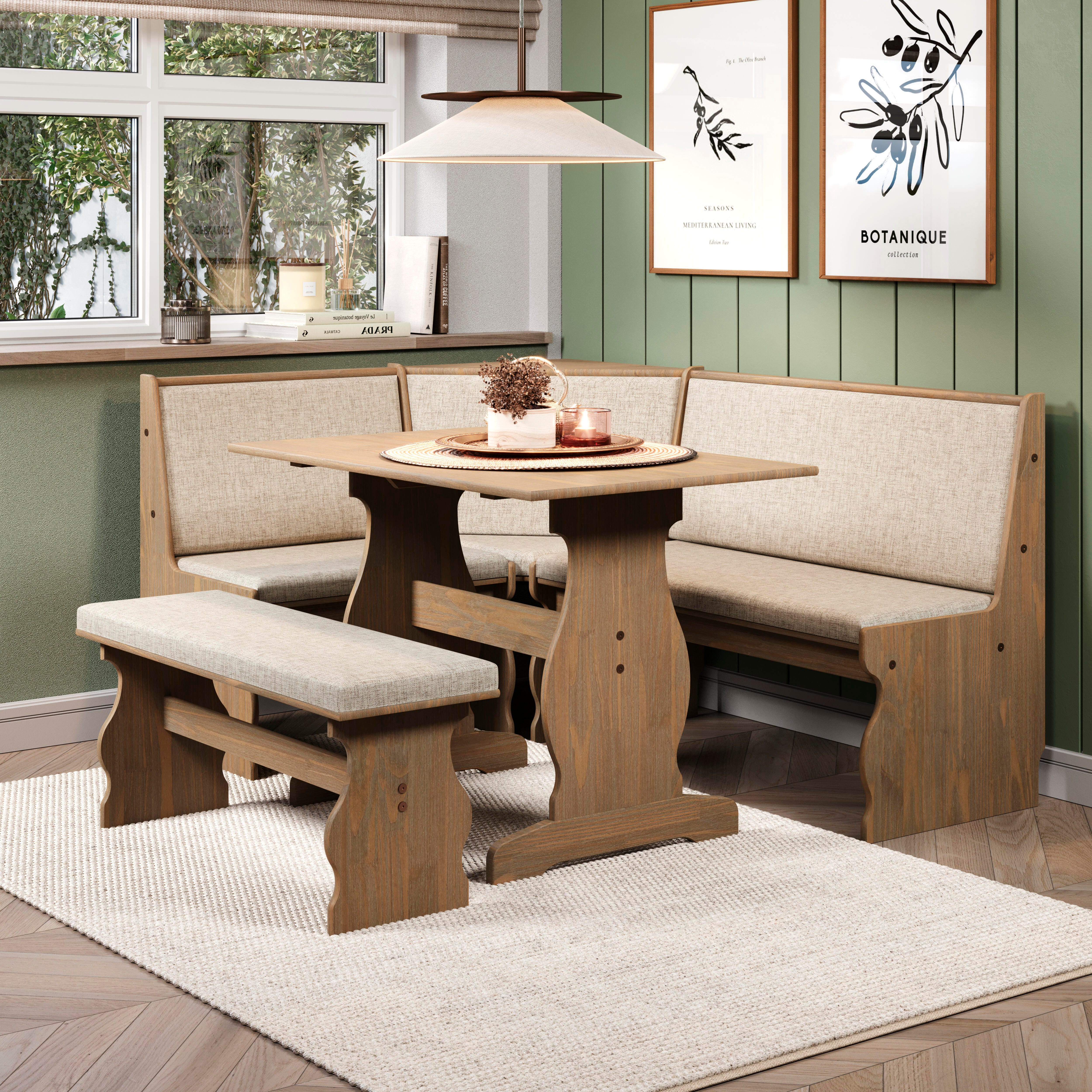 Linon Lela Natural Nook, Brown, large
