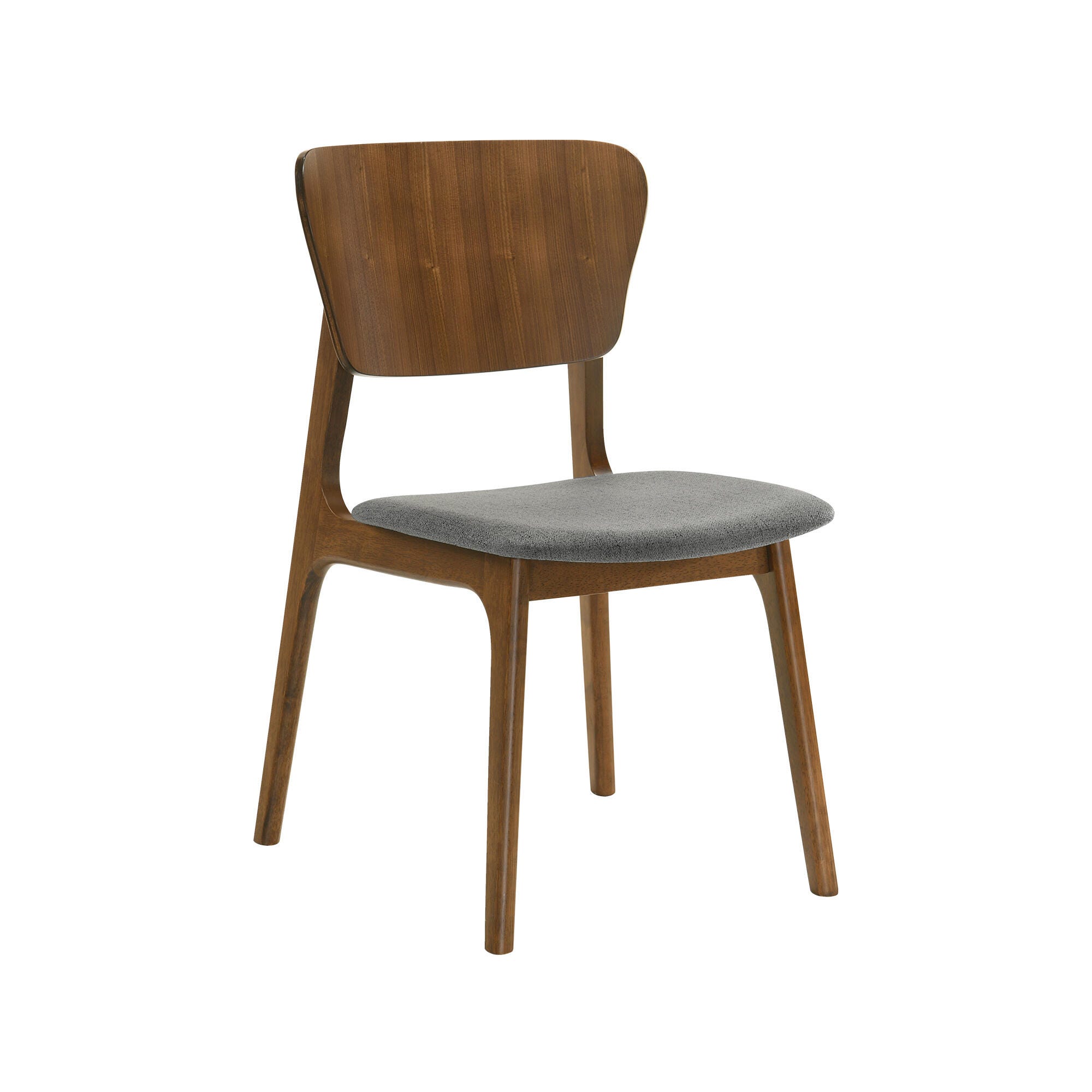 Armen Living Kalia Dining Table and 4 Chairs, Gray/Brown, large