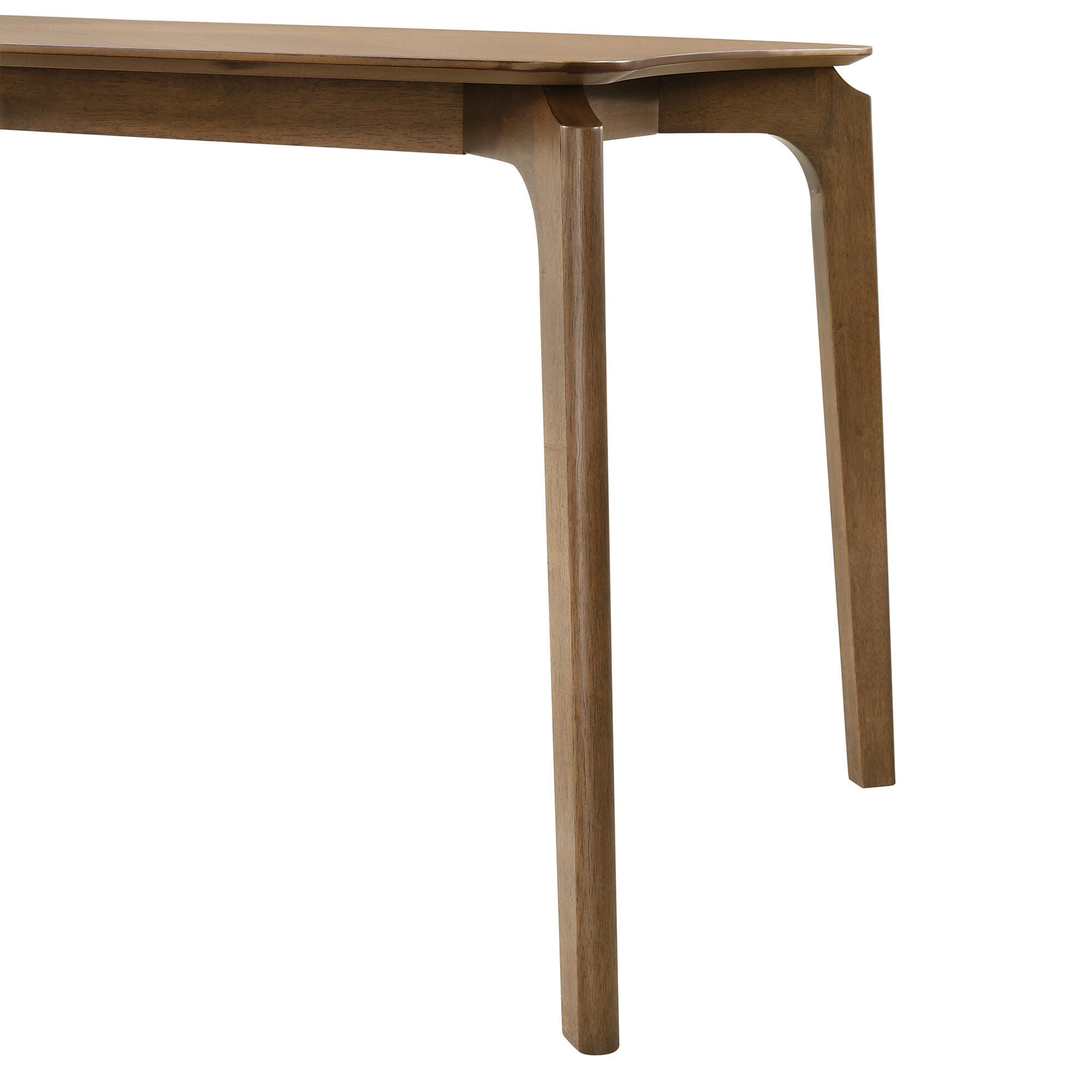 Armen Living Kalia Dining Table and 6 Chairs, Coral/Brown, large