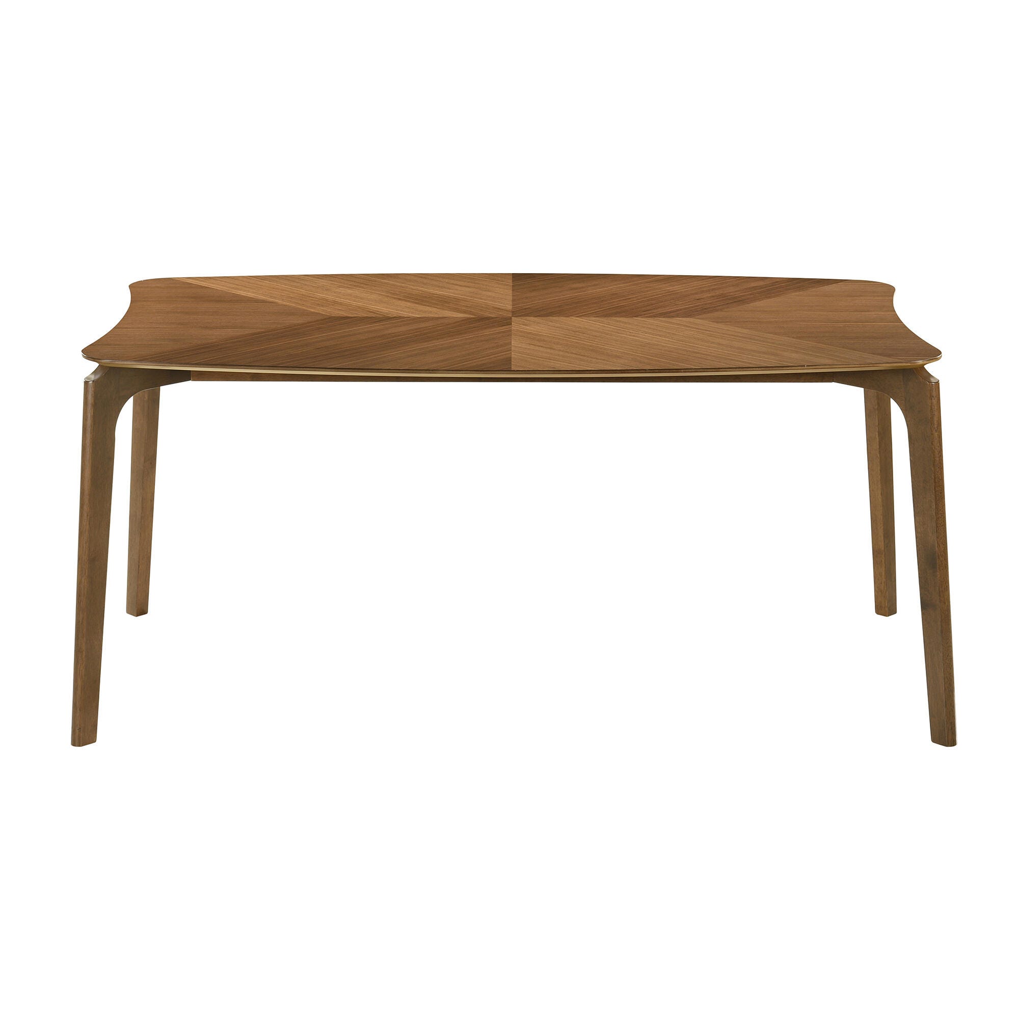 Armen Living Kalia Dining Table and 6 Chairs, Coral/Brown, large