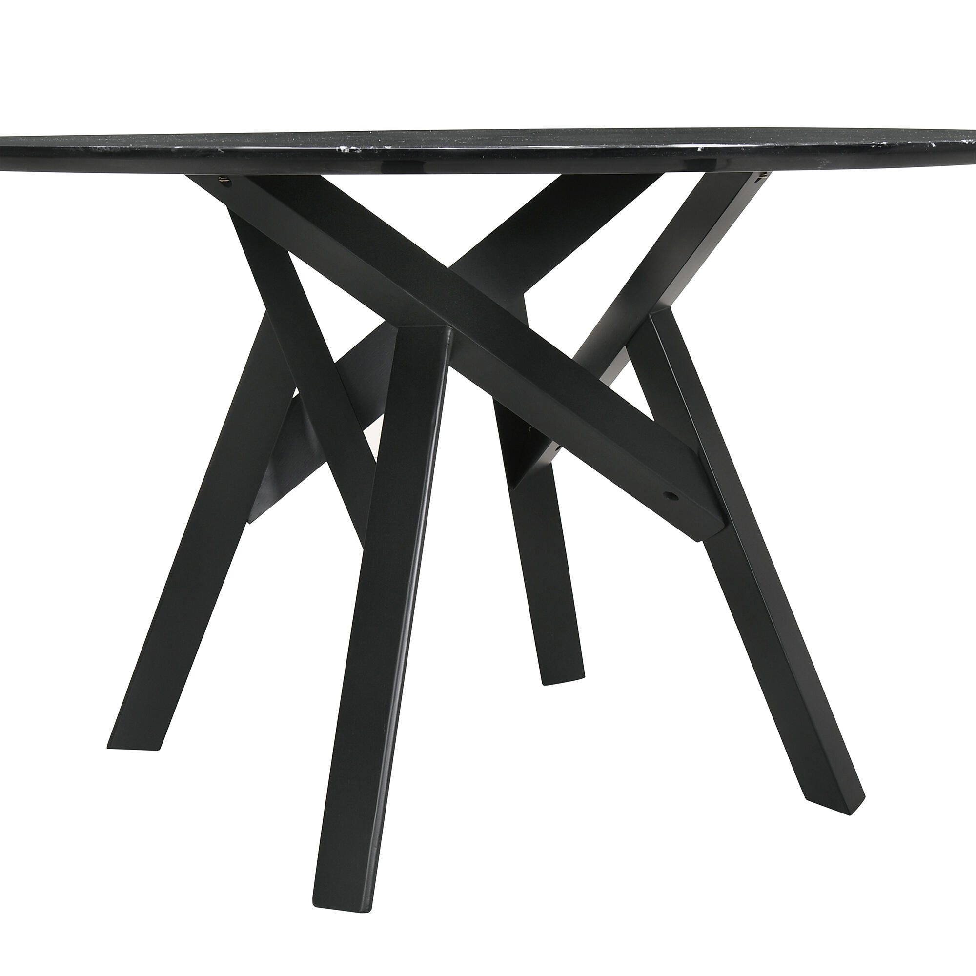Armen Living Venus Dining Table, Black, large
