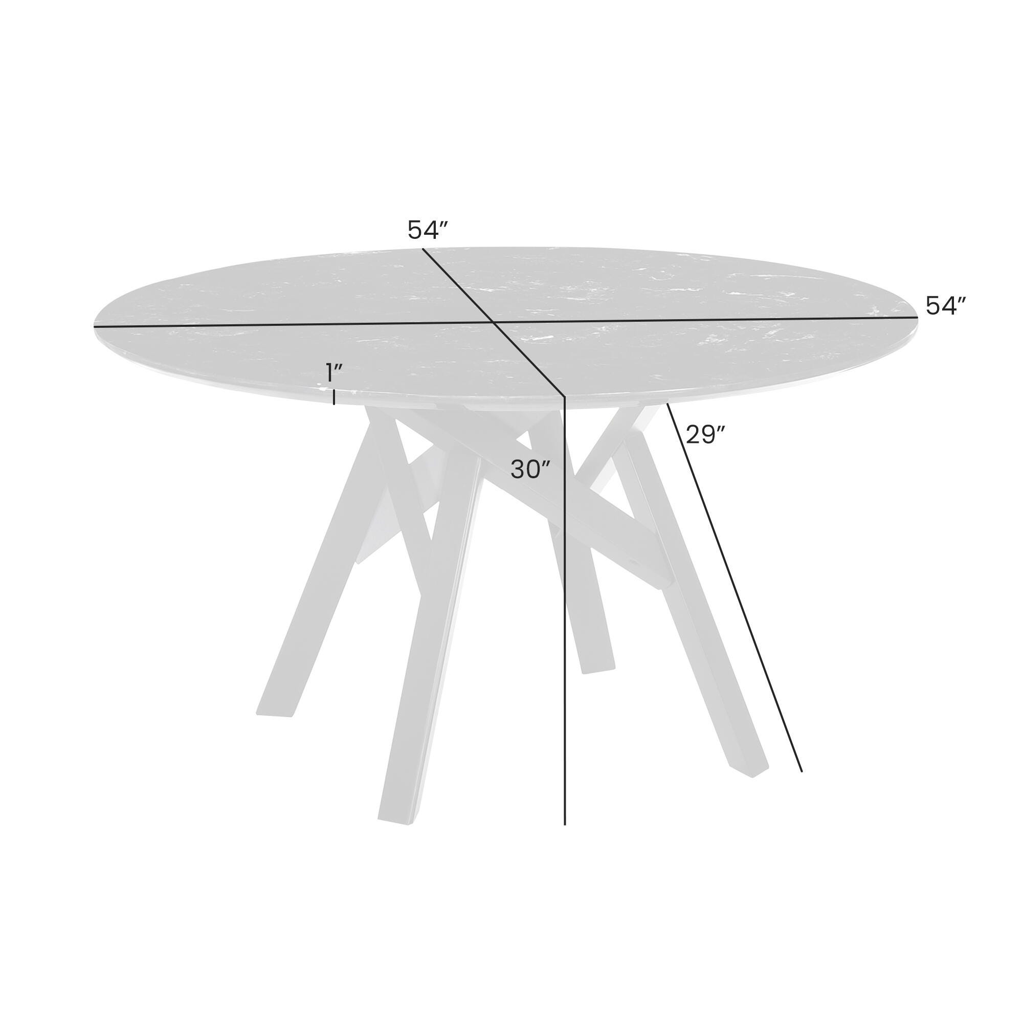 Armen Living Venus Dining Table, Black, large