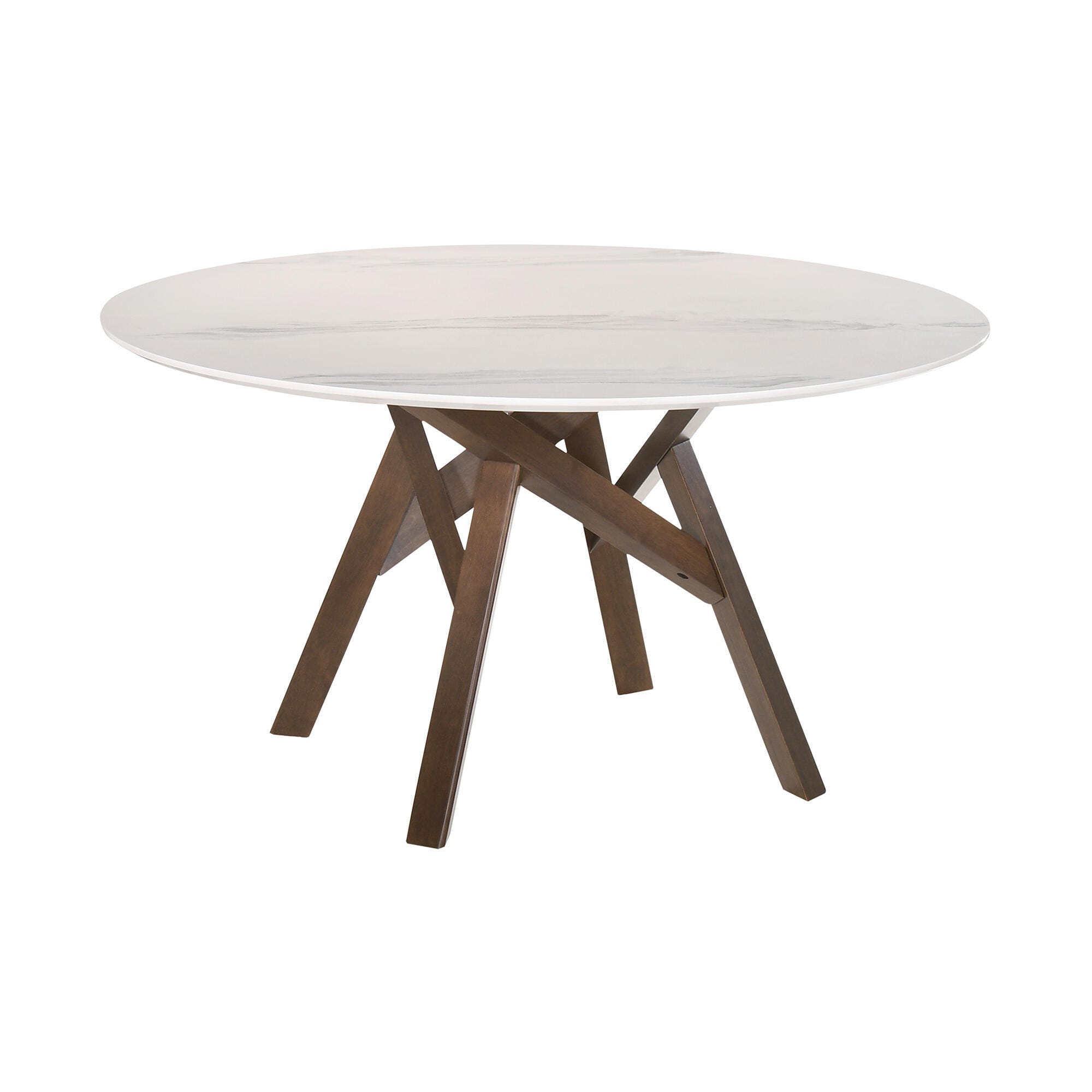 Armen Living Venus Dining Table, White, large