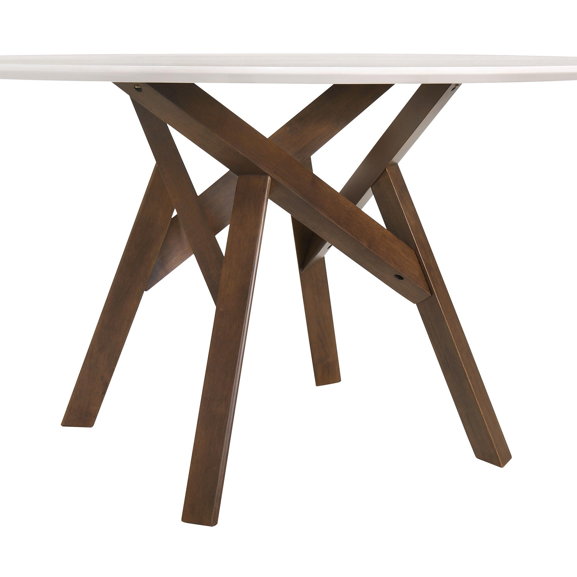 Armen Living Venus Dining Table, White, large